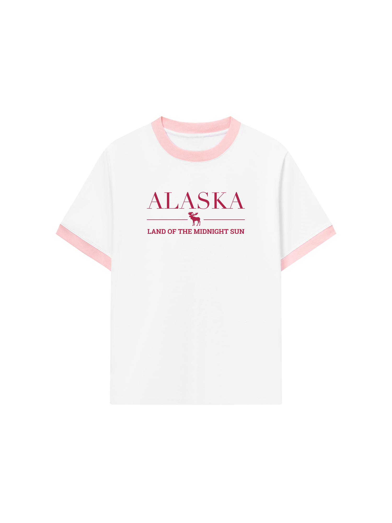 Áo Thun Ringer Relaxed Fit City Alaska Land Of The Midnight Sun