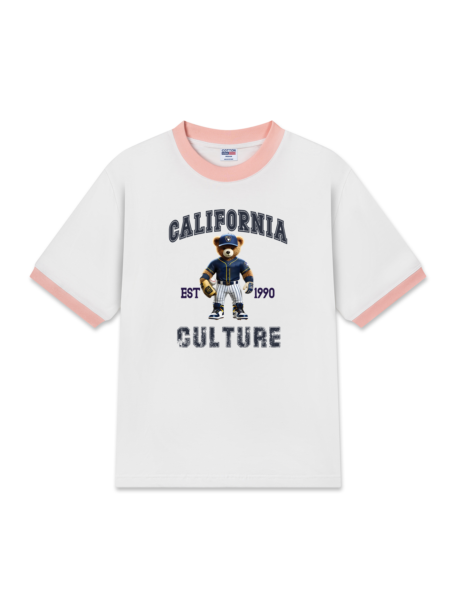 Áo Thun Ringer Relaxed Fit Baseball California Culture