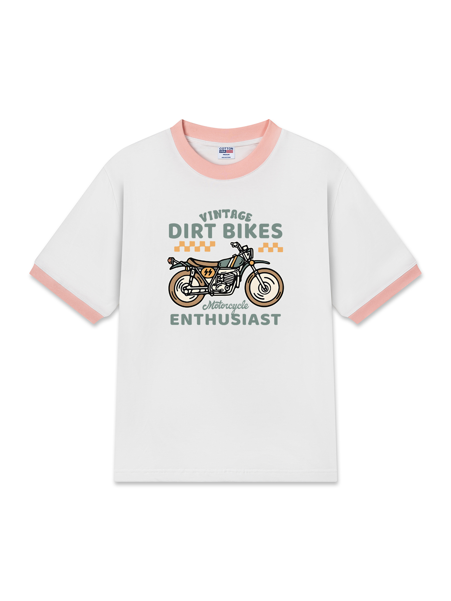 Áo Thun Ringer Relaxed Fit Vintage Dirt Bike