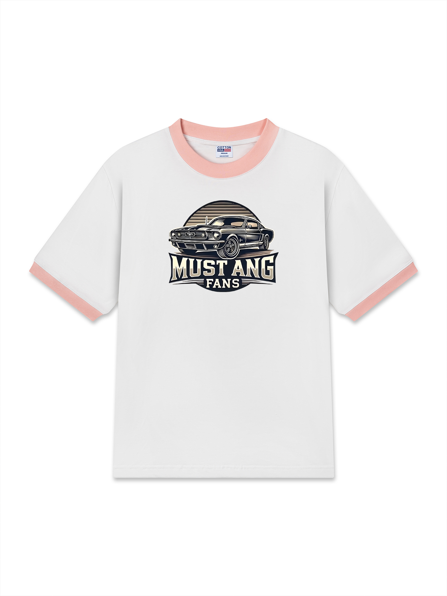 Áo Thun Ringer Relaxed Fit Mustang Fans