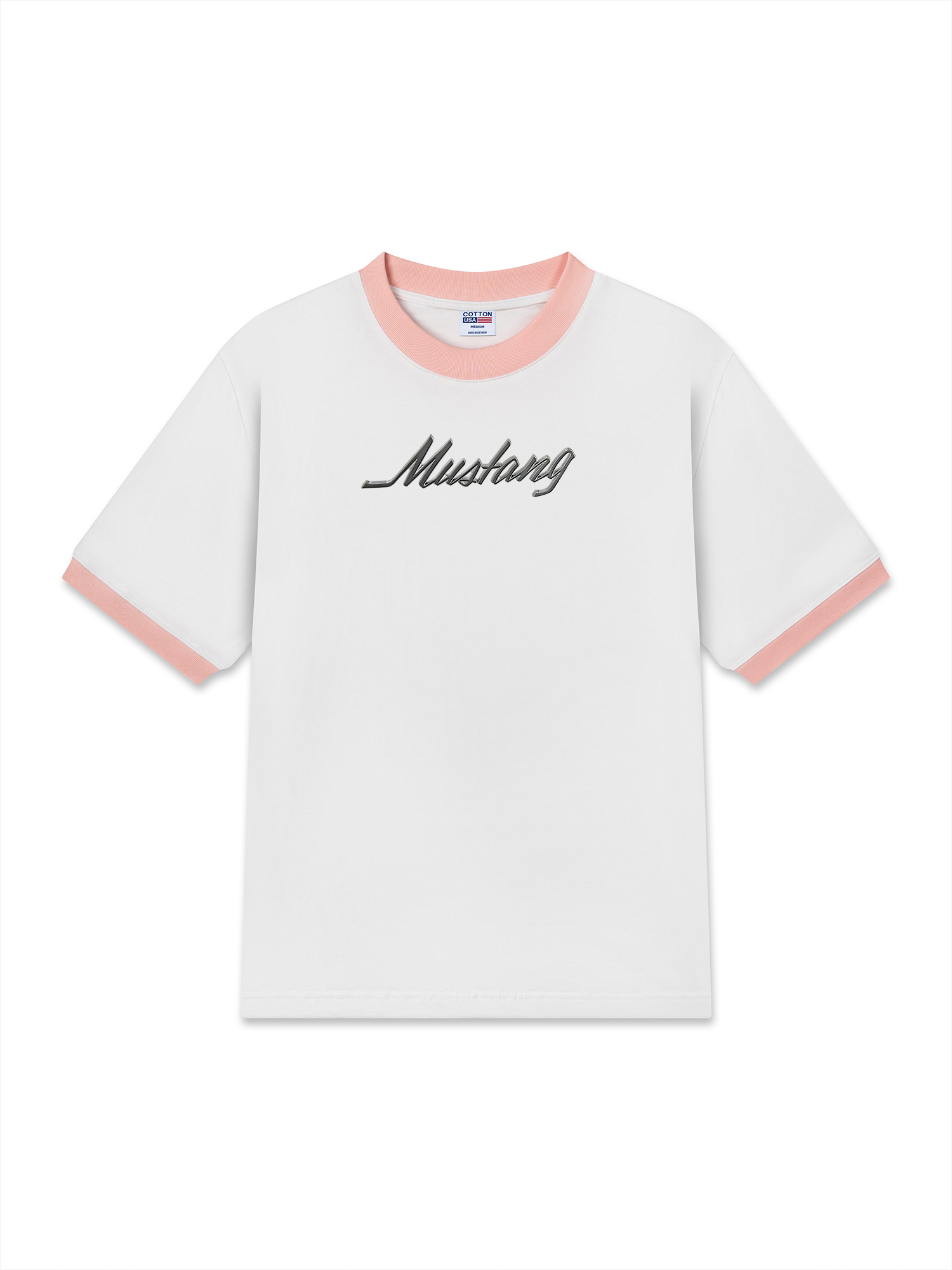 Áo Thun Ringer Relaxed Fit Mustang Silver Logo