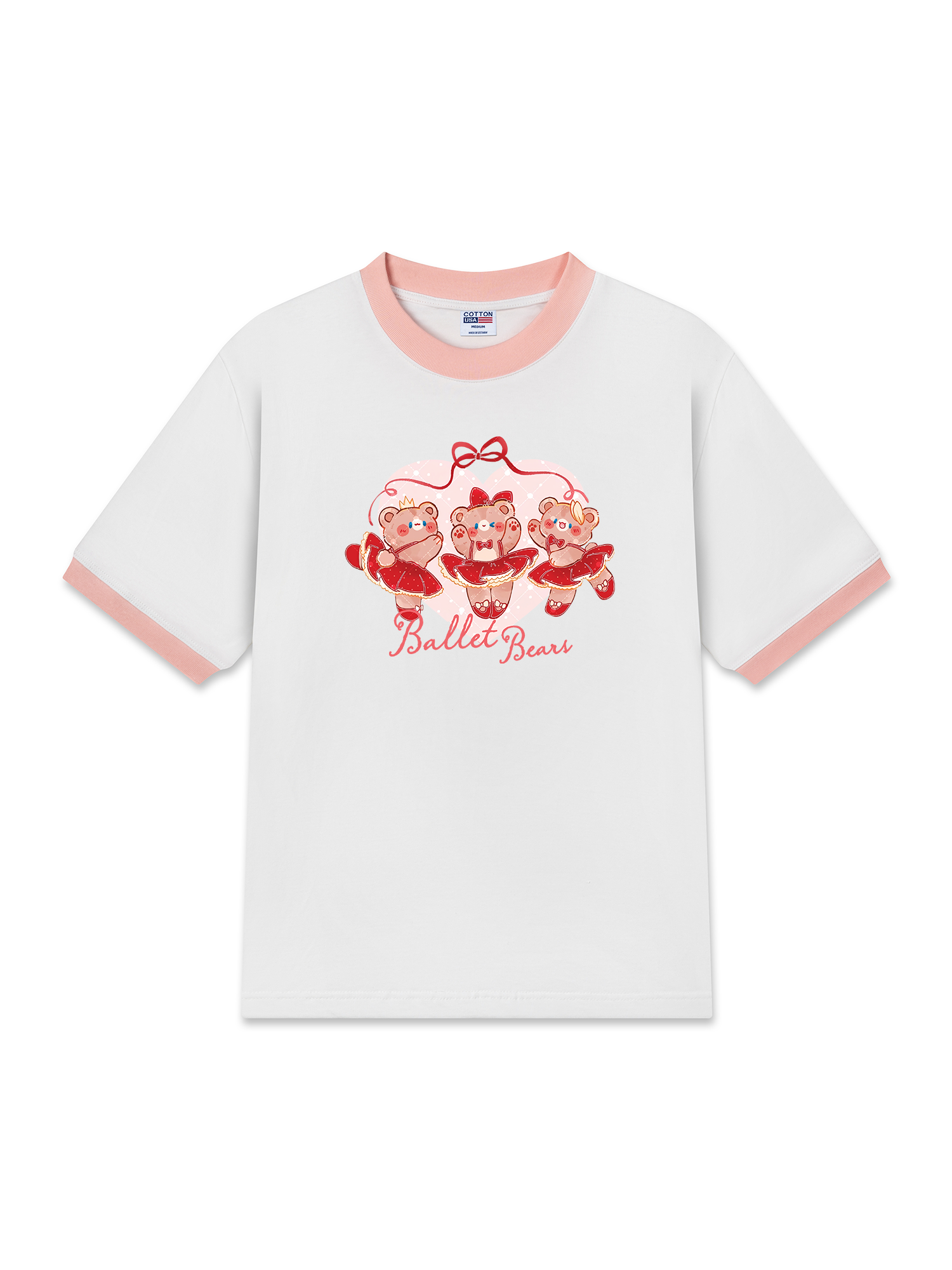 Áo Thun Ringer Relaxed Fit Ballet Bears