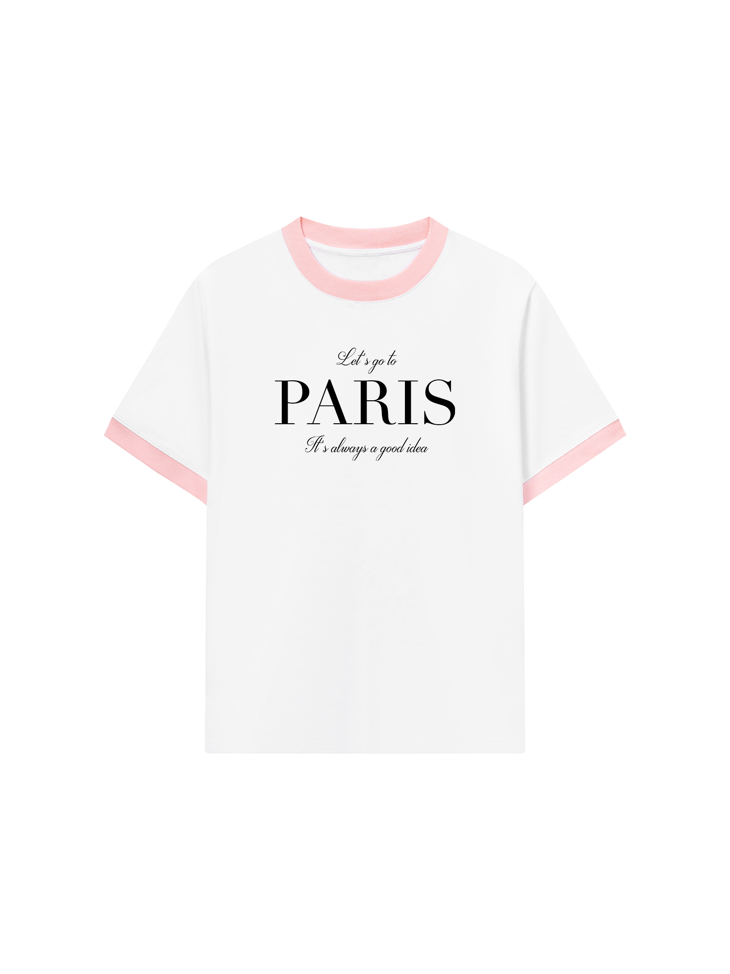 Áo Thun Ringer Relaxed Fit City Let's go to Paris