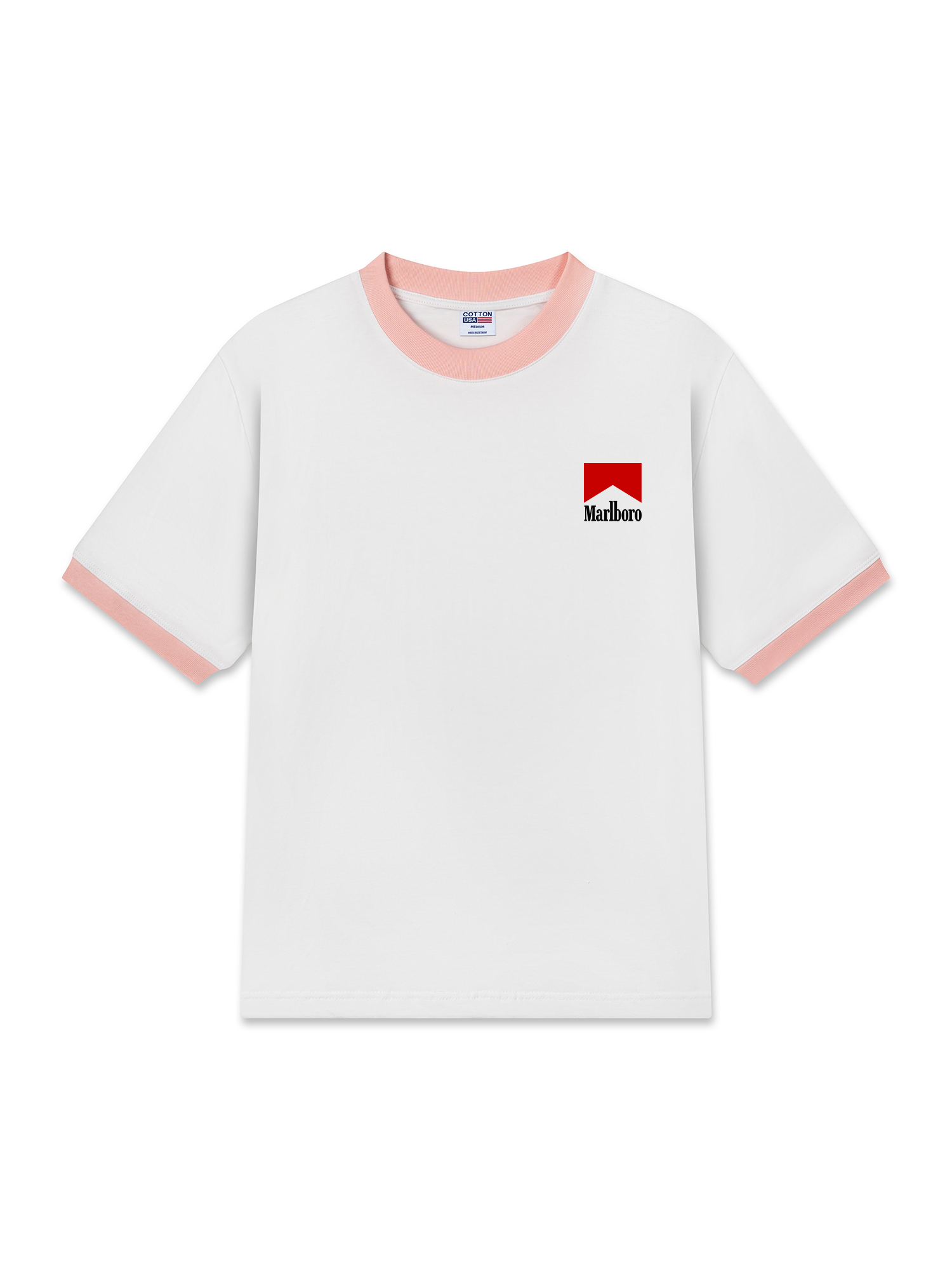 Áo Thun Ringer Relaxed Fit Marlboro Basic Logo