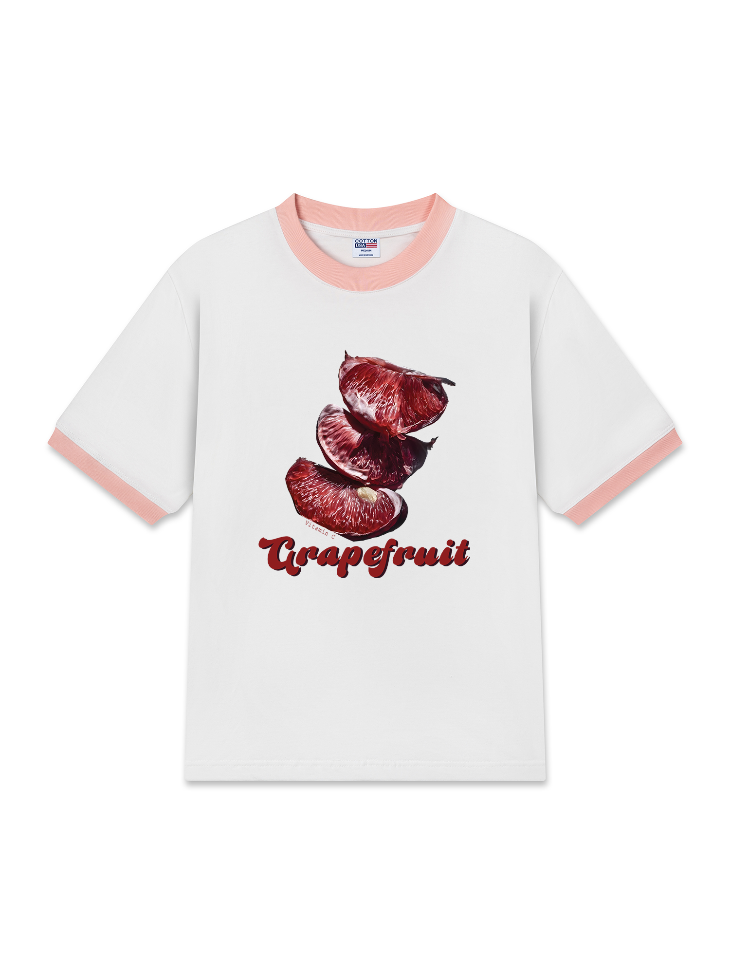 Áo Thun Ringer Relaxed Fit Tropical grapefruit