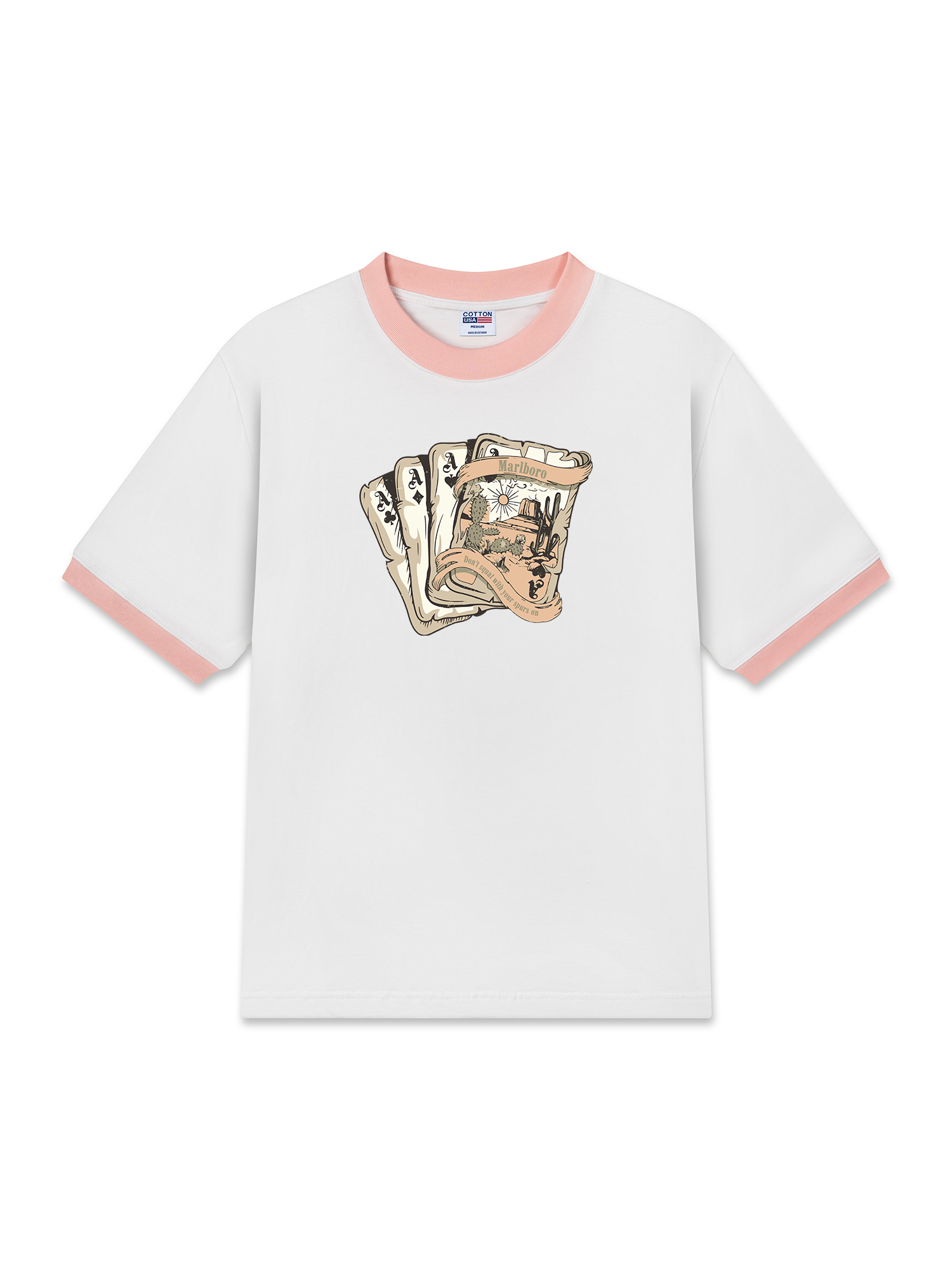 Áo Thun Ringer Relaxed Fit Marlboro Don_t Squat