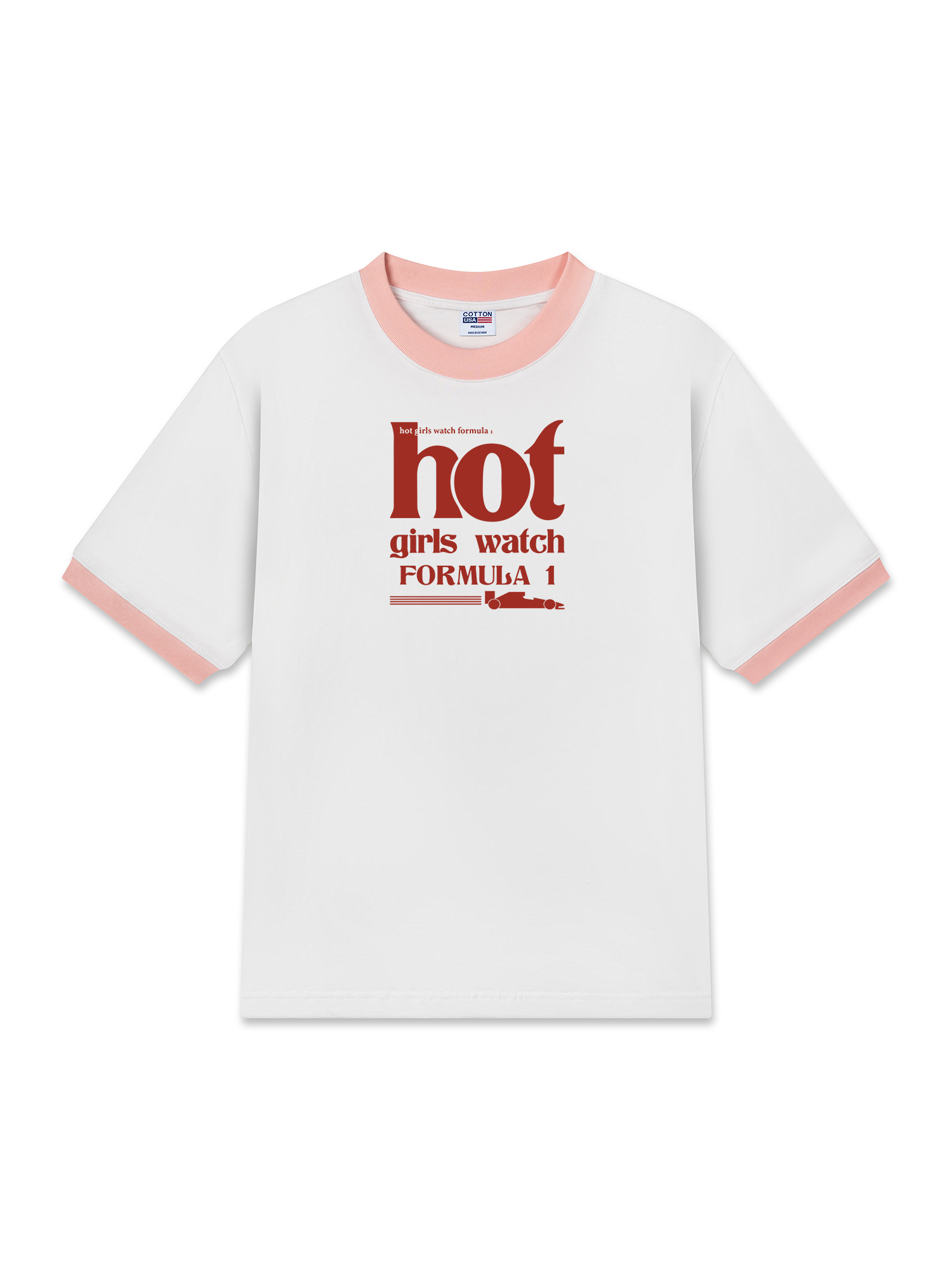 Áo Thun Ringer Relaxed Fit Porsche Hot Girls Watch Formula 1