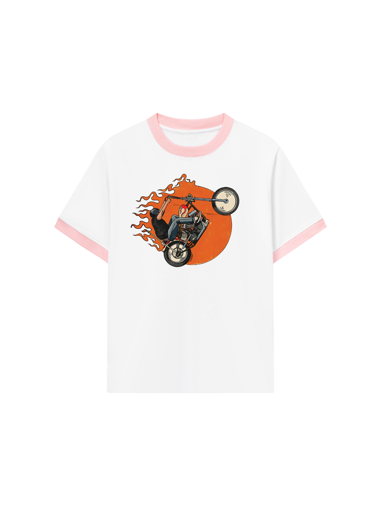 Áo Thun Ringer Relaxed Fit Born to ride