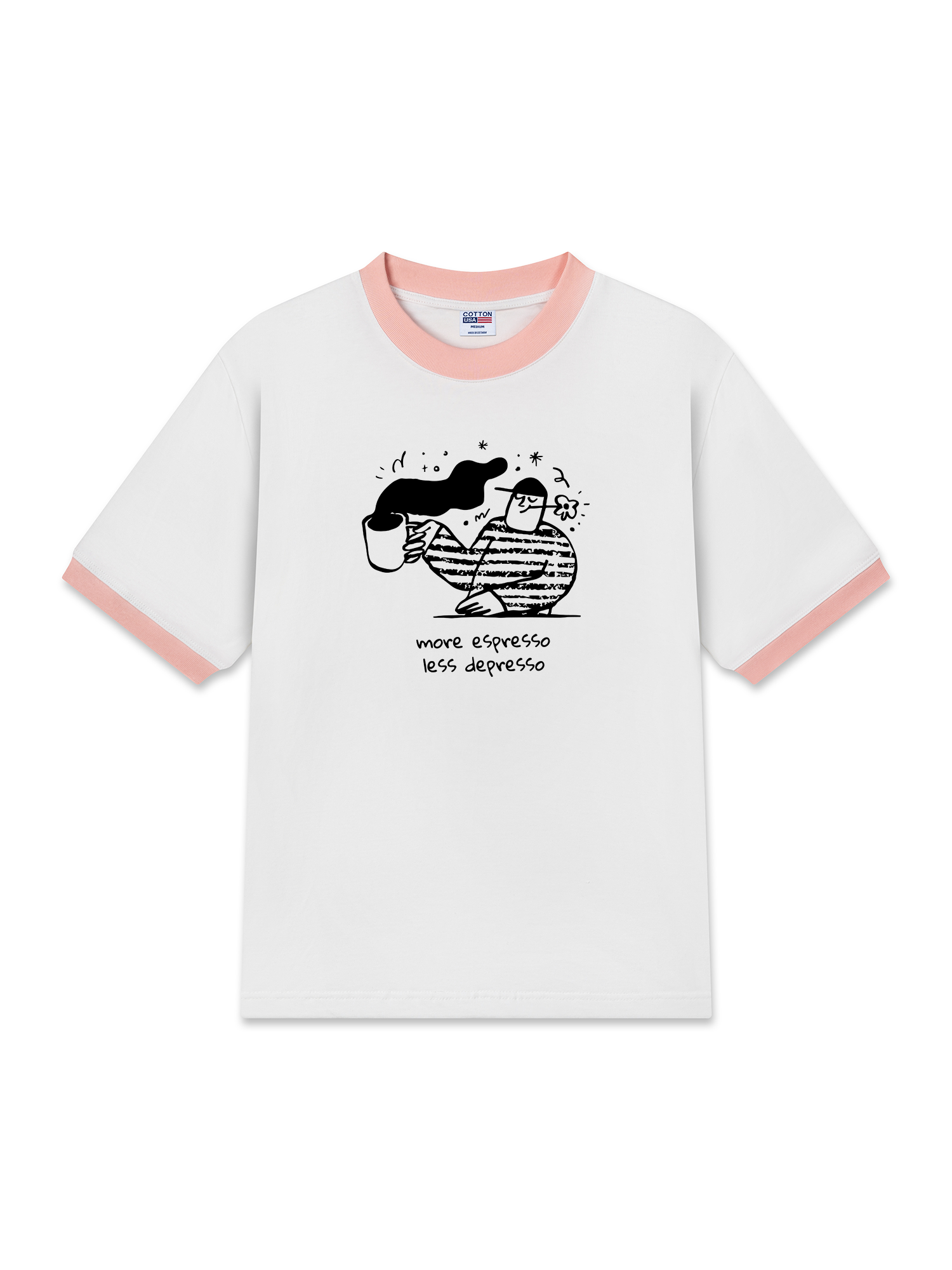 Áo Thun Ringer Relaxed Fit More Espressp Less Despresso)