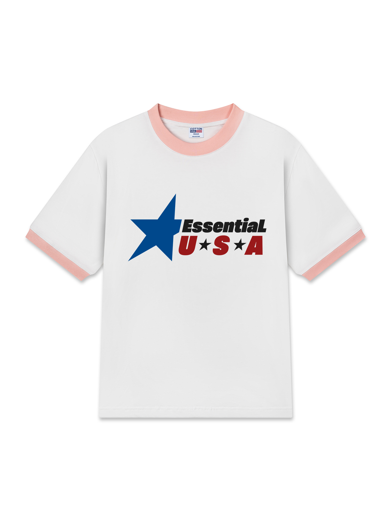 Áo Thun Ringer Relaxed Fit USA Essential Prime