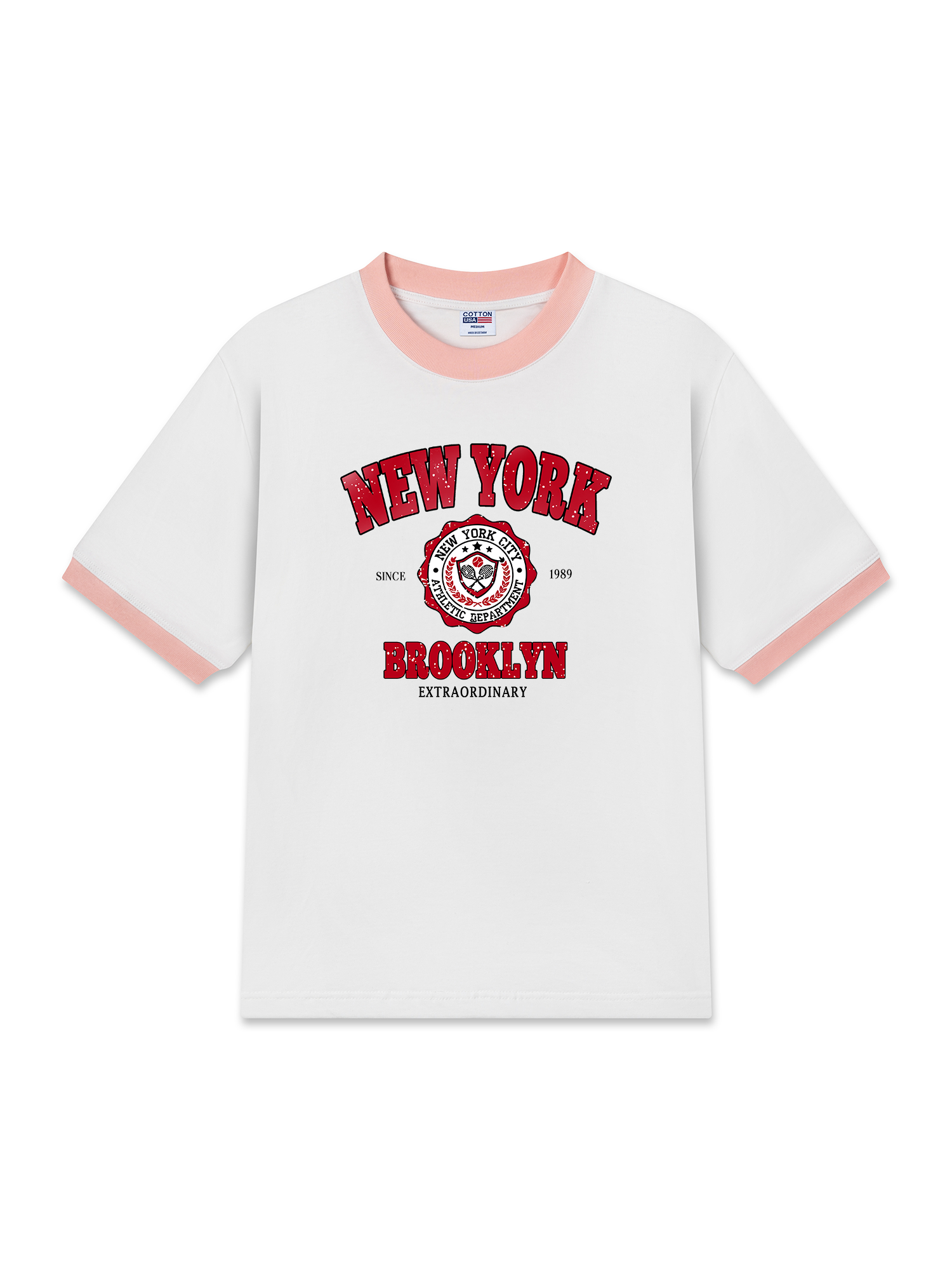 Áo Thun Ringer Relaxed Fit City New York Brooklyn