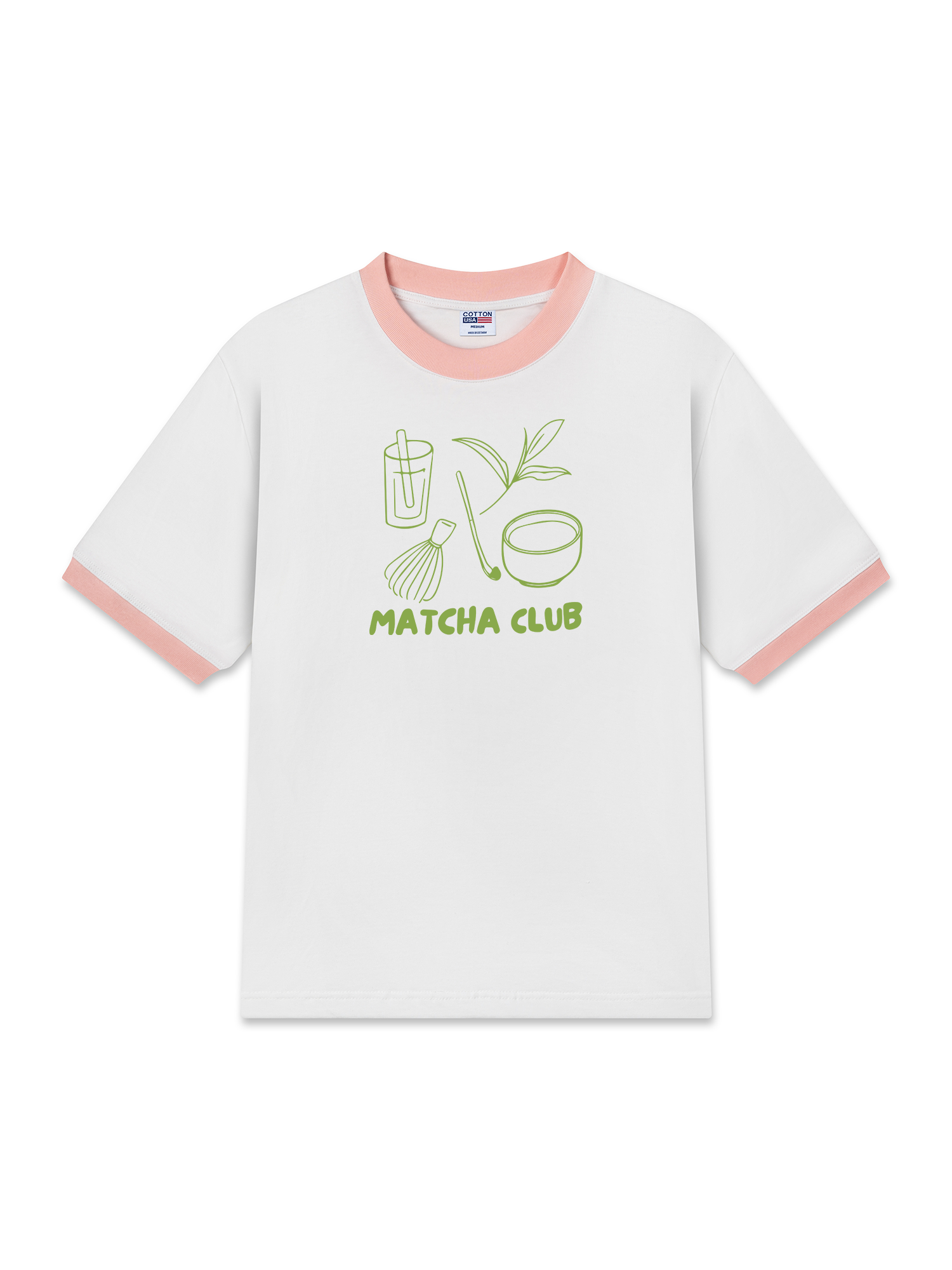 Áo Thun Ringer Relaxed Fit Matcha Club
