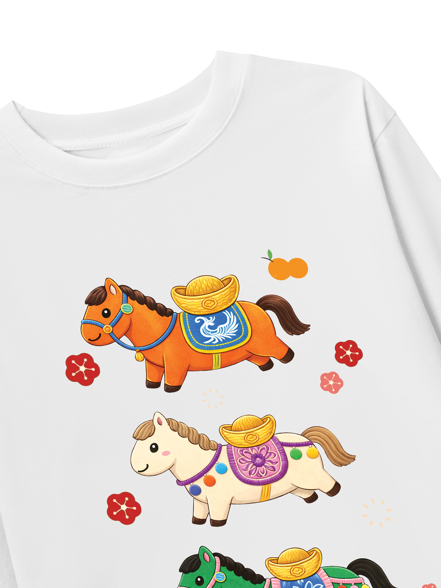 Áo Thun Dài Tay Tết Bính Ngọ 3 Chú Ngựa