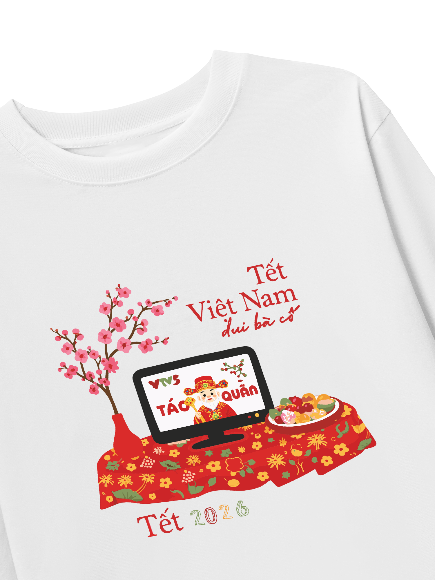 Áo Thun Dài Tay Tết Việt Nam - Xem Táo Quân