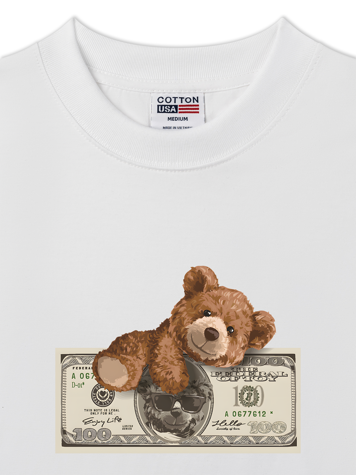 Áo Thun Relaxed Fit Money Teddy Dollar