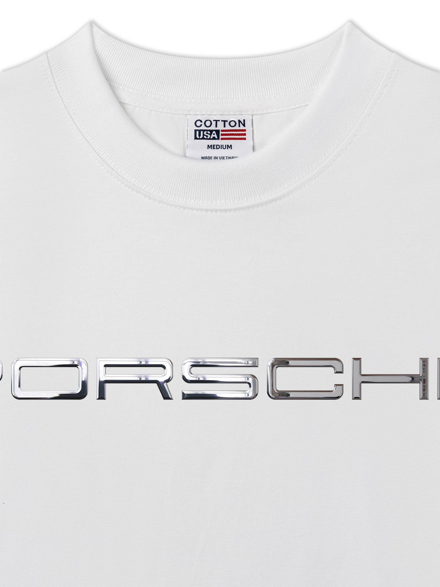 Áo Thun Relaxed Fit Porsche Chrome Typo