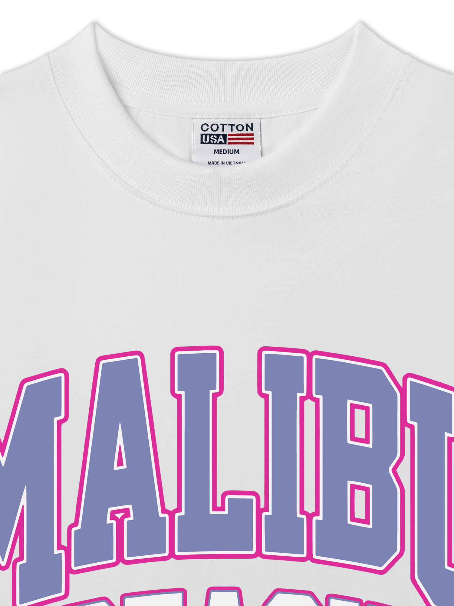 Áo Thun Relaxed Fit USA Malibu Beach Retro