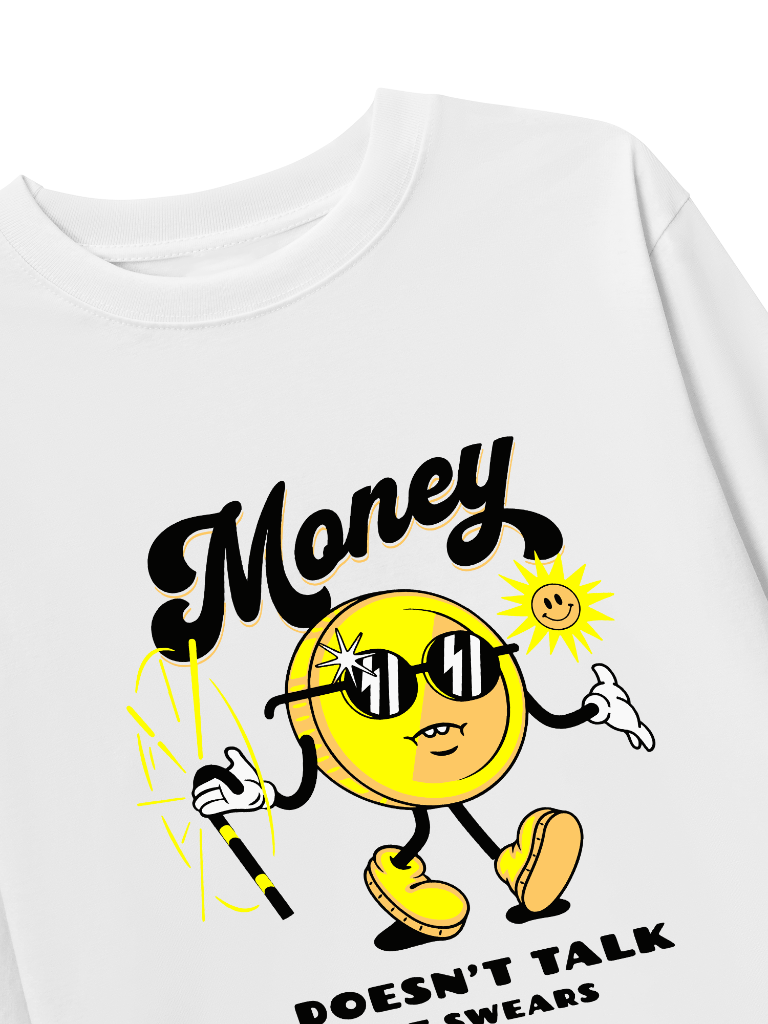 Áo Thun Dài Tay Money Doesn_t Talk It Swears
