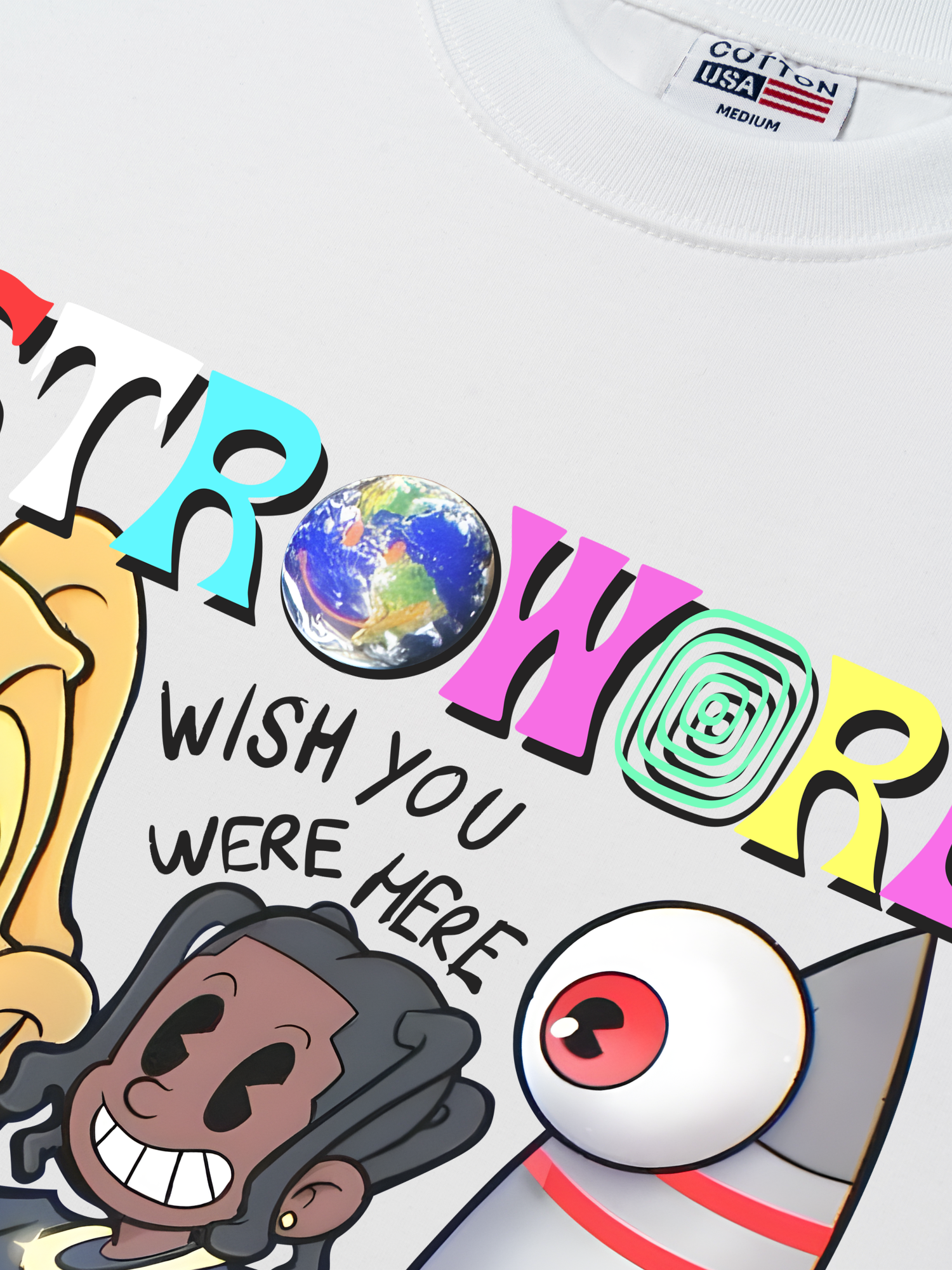 Áo Thun Relaxed Fit Rapper Astroworld Travis