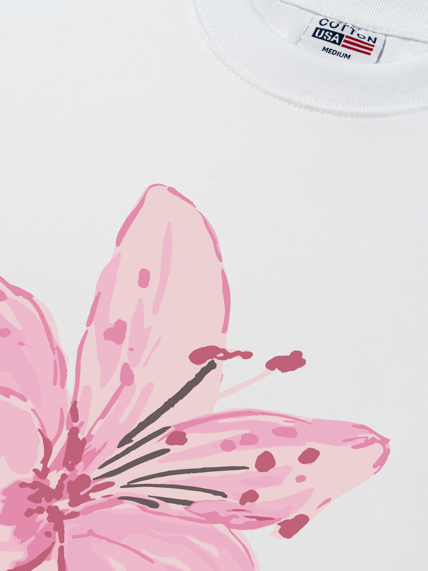 Áo Thun Relaxed Fit Pink Lily