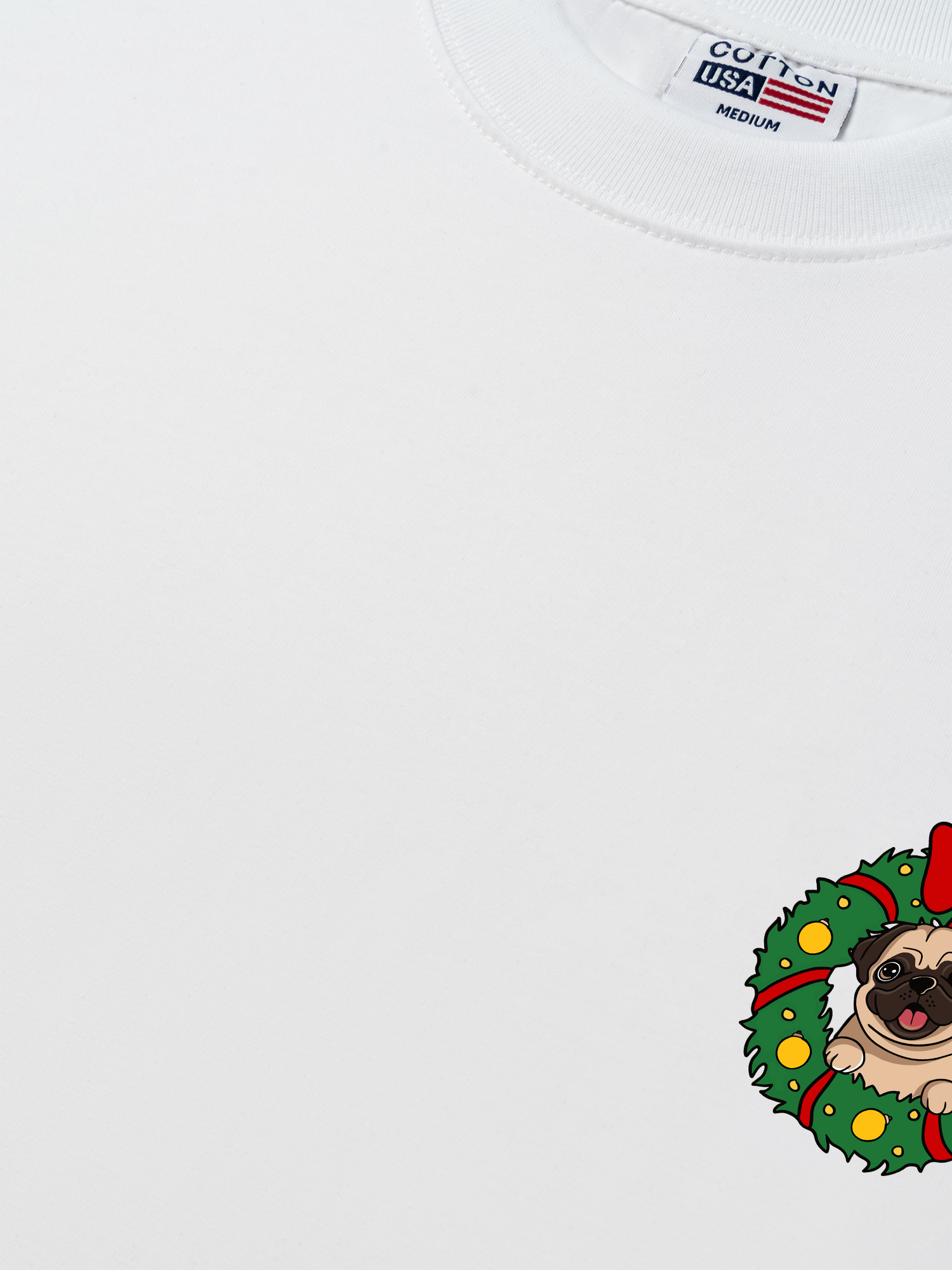 Áo Thun Relaxed Fit Pug In A Wreath