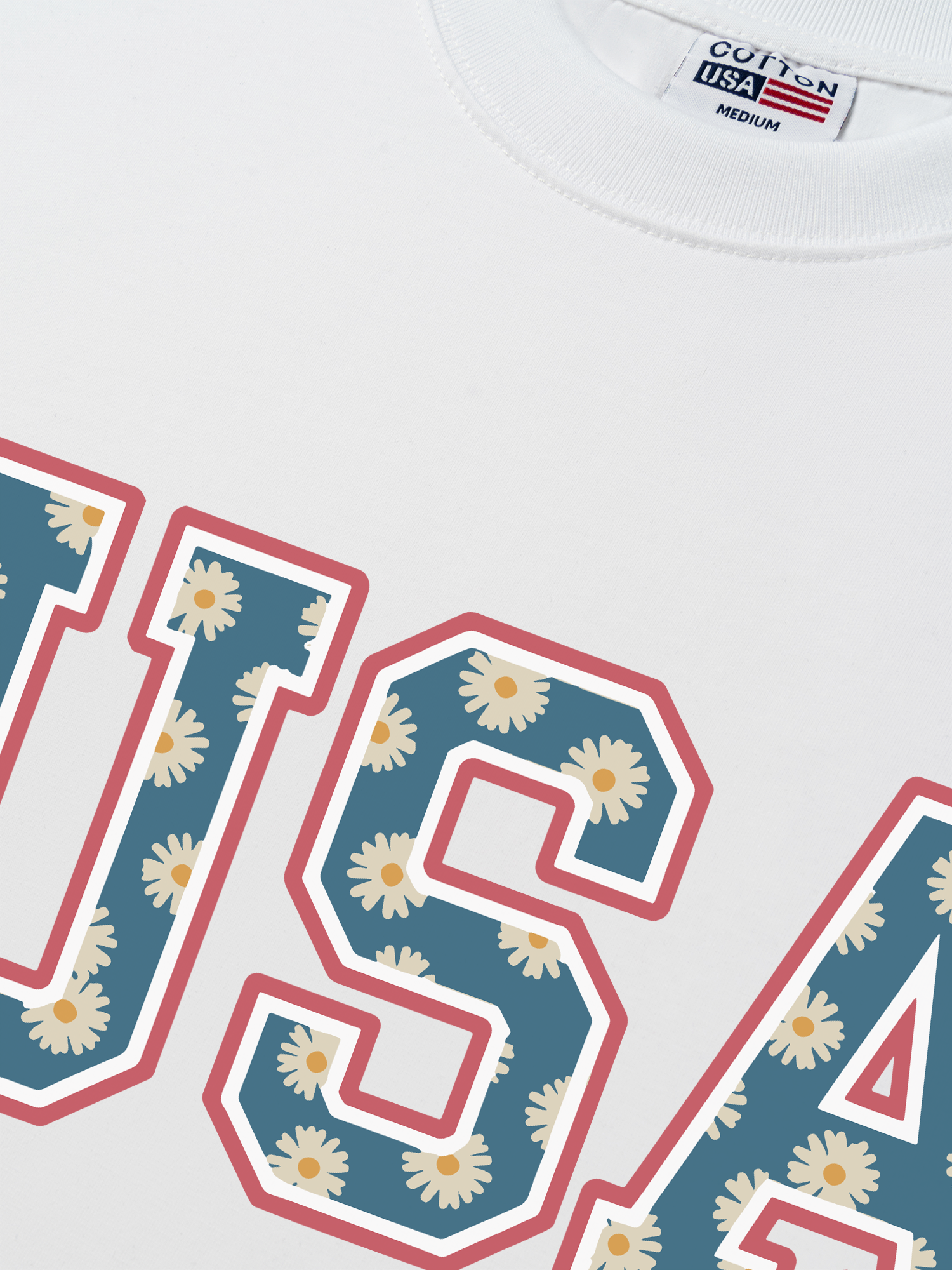 Áo Thun Relaxed Fit USA Daisy Season