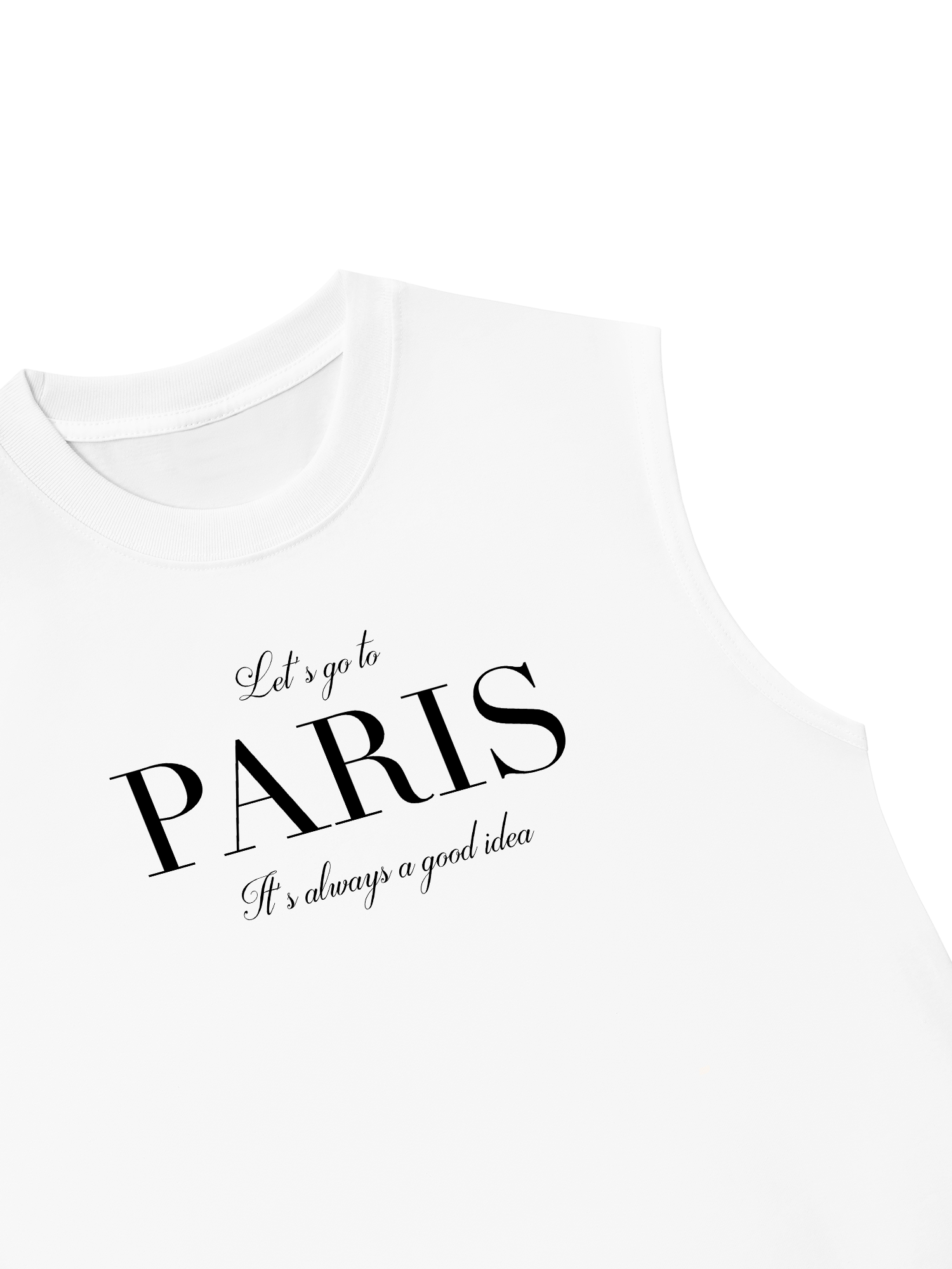 Áo Ba Lỗ Relaxed Fit City Let_s go to Paris