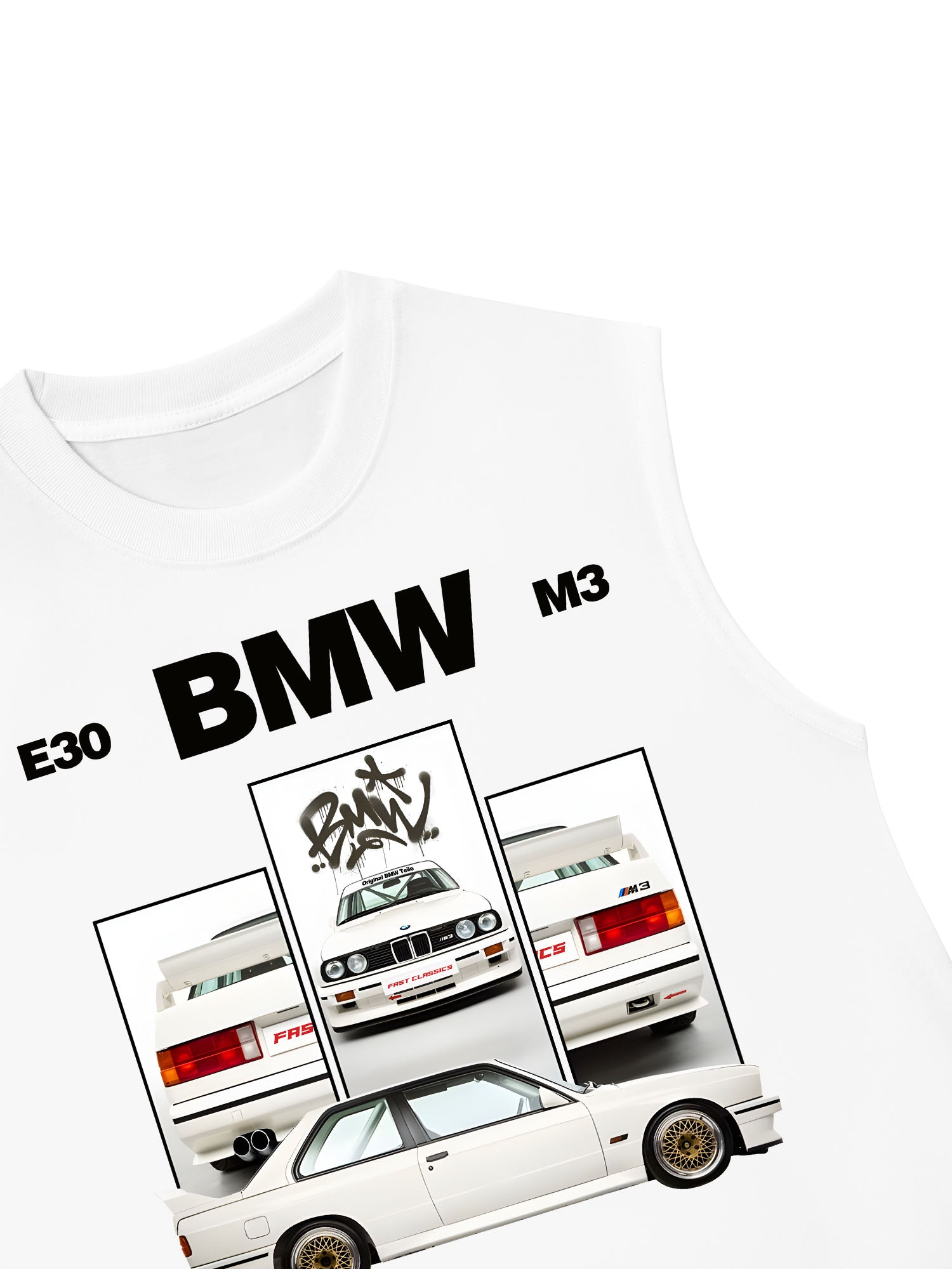 Áo Ba Lỗ Relaxed Fit BMW E30 M3 White
