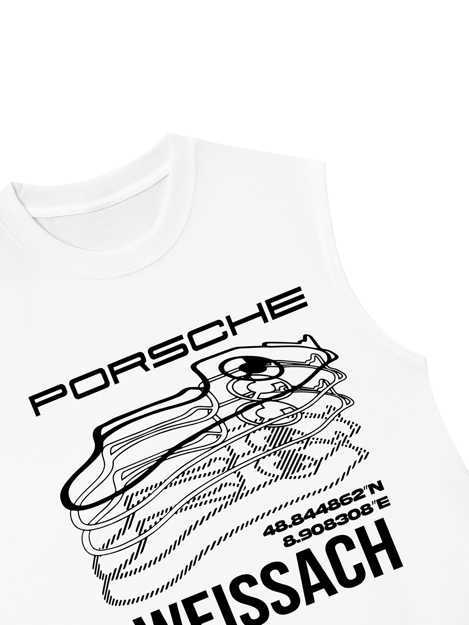 Áo Ba Lỗ Relaxed Fit Porsche Weissach Map