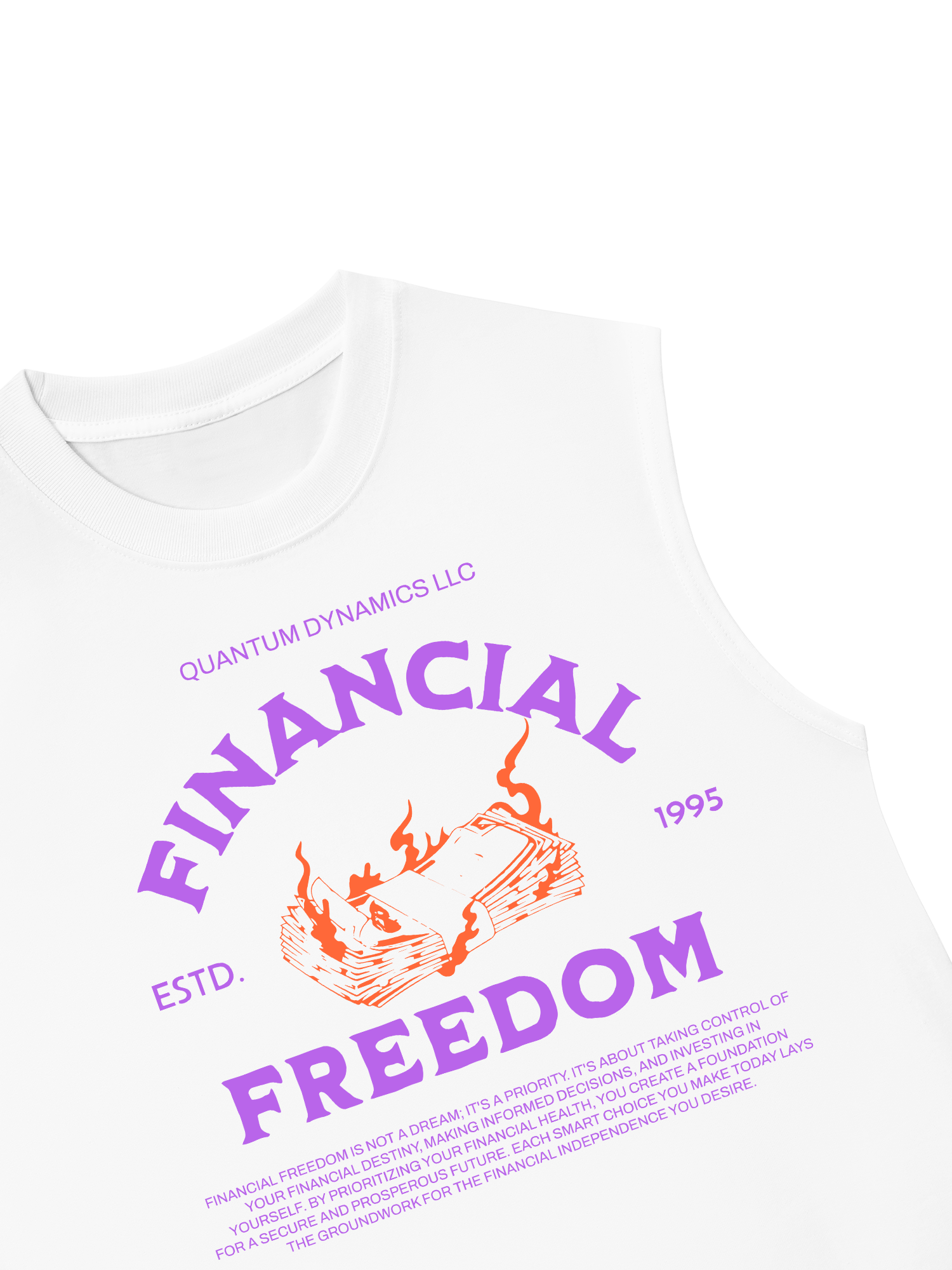 Áo Ba Lỗ Relaxed Fit Money Financial Freedom