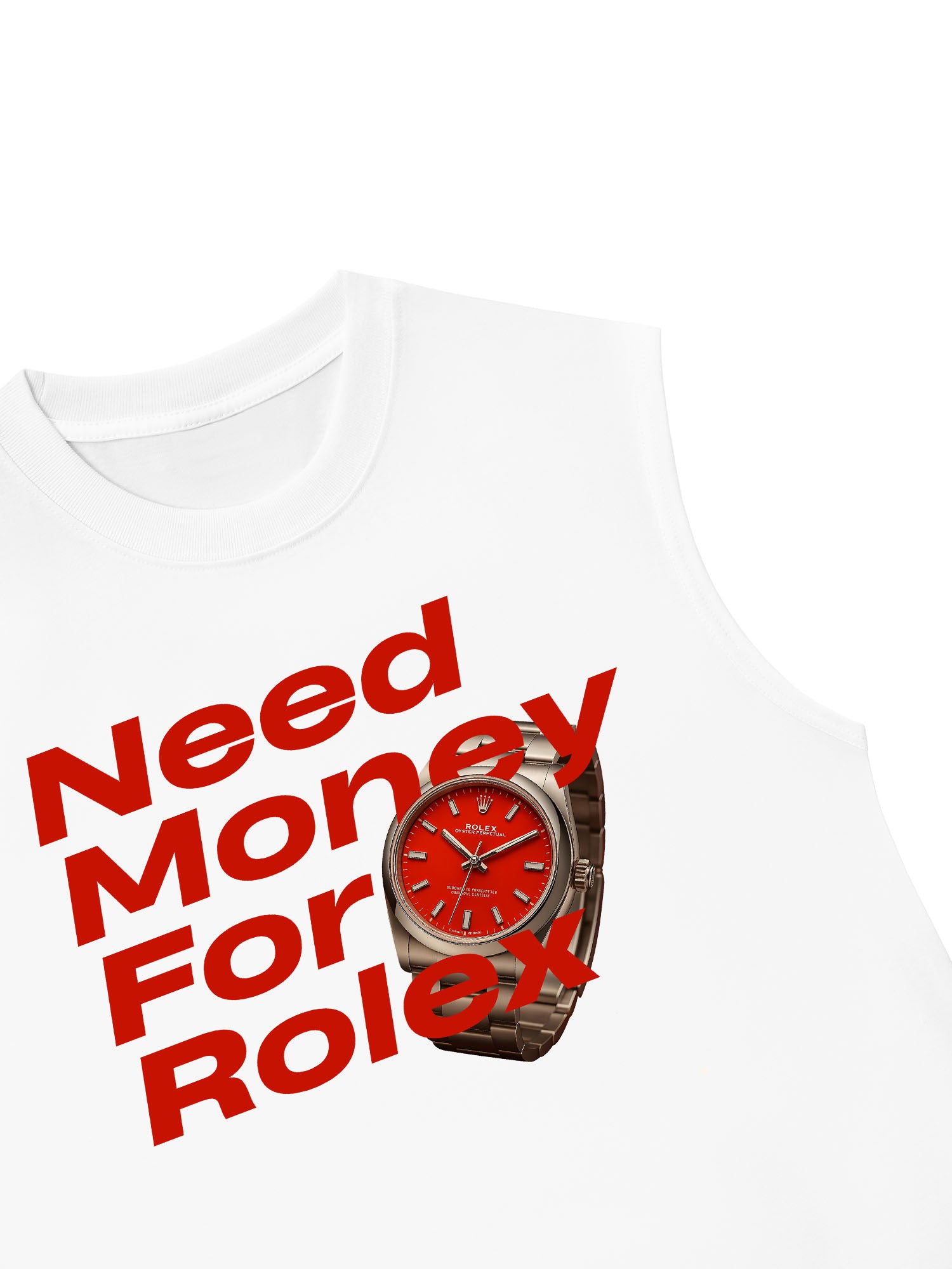 Áo Ba Lỗ Relaxed Fit Watch Need Money For Rolex