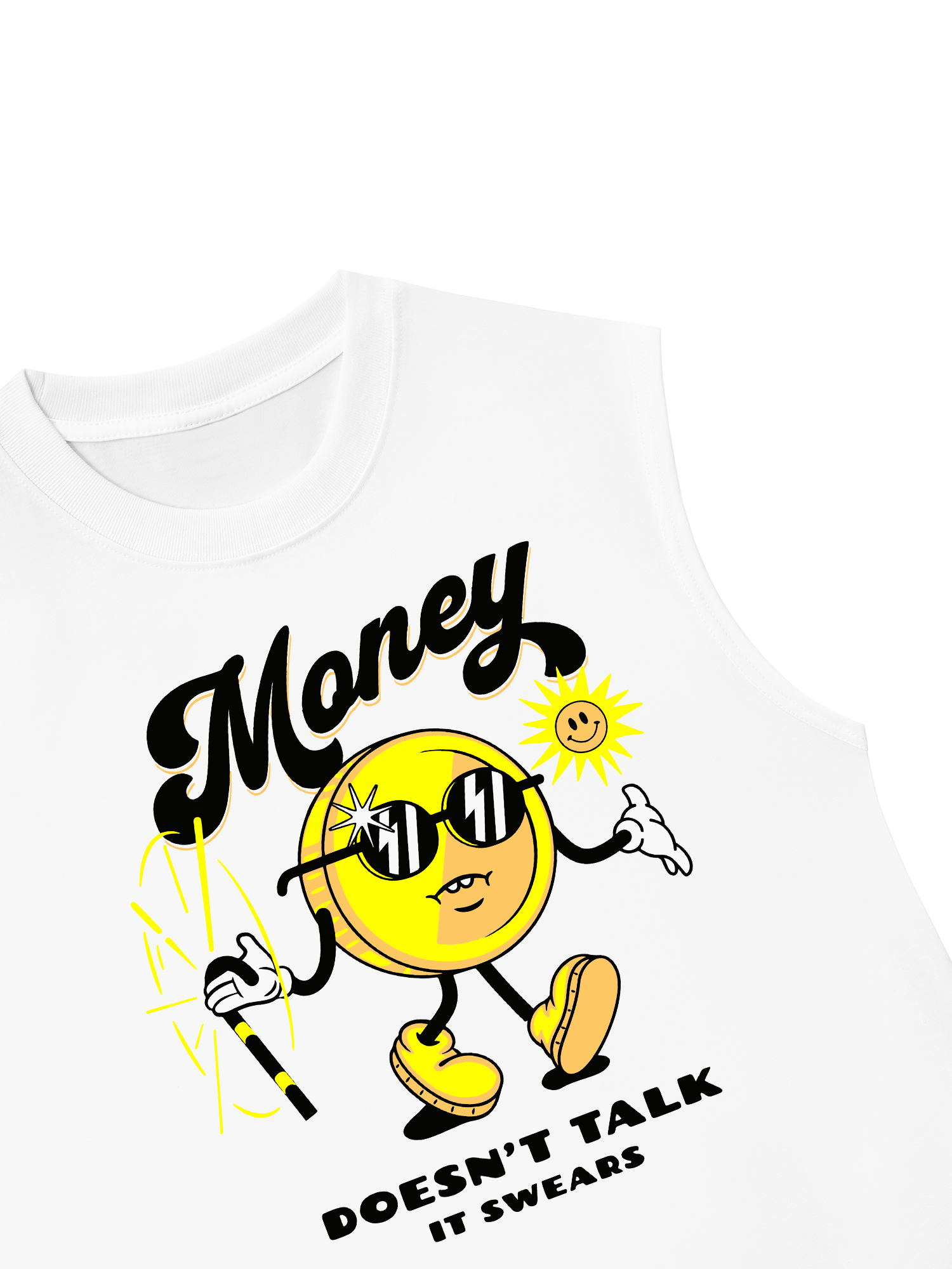 Áo Ba Lỗ Relaxed Fit Money Doesn_t Talk It Swears