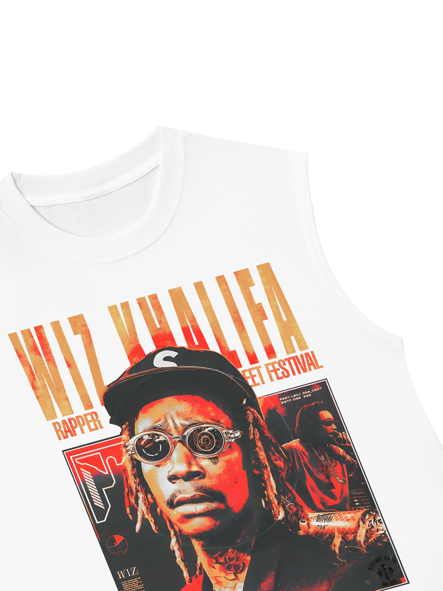 Áo Ba Lỗ Relaxed Fit Rapper Wiz Khalifa Street Festival