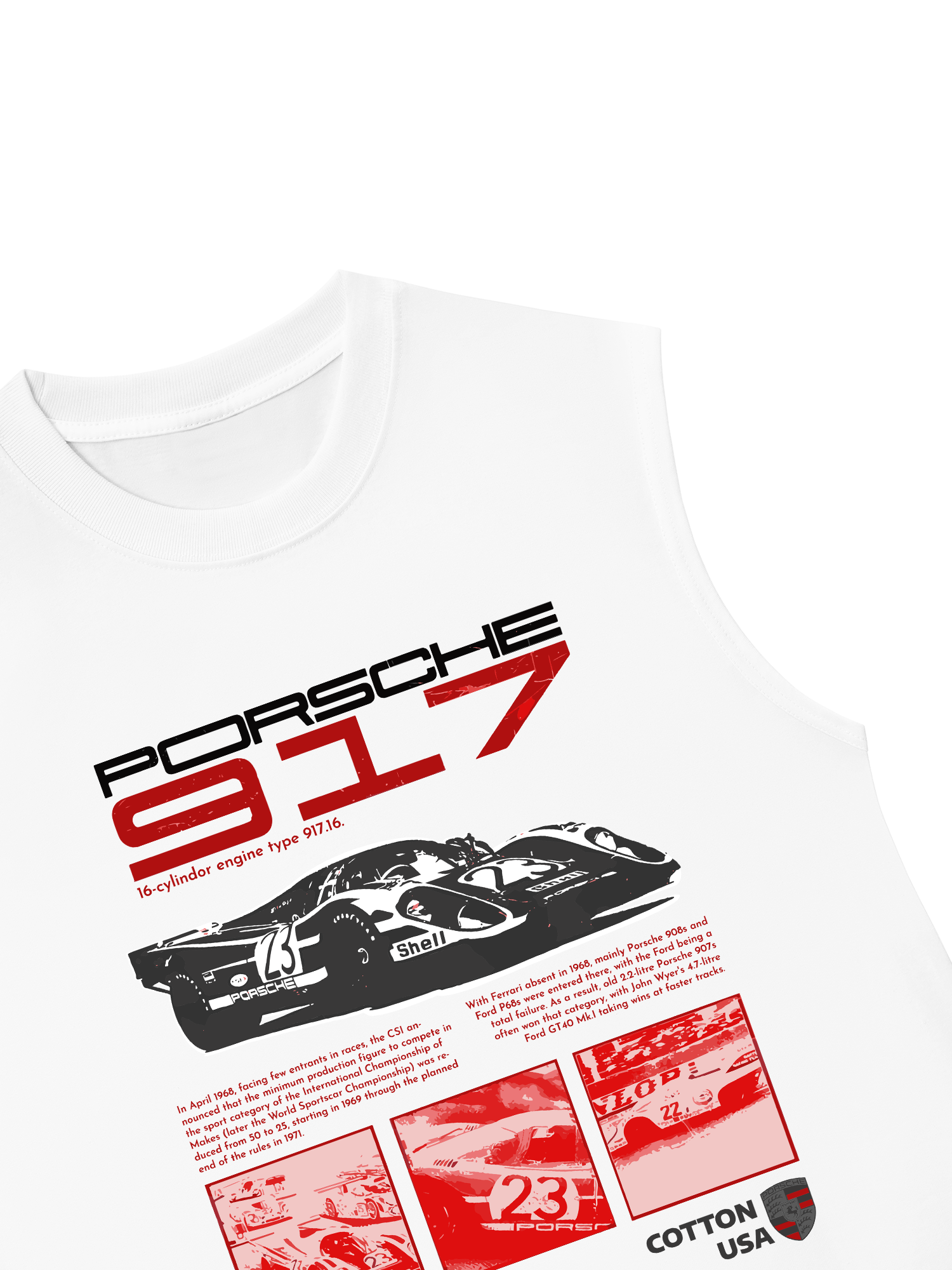 Áo Ba Lỗ Relaxed Fit Porsche 917 16-Cylindor