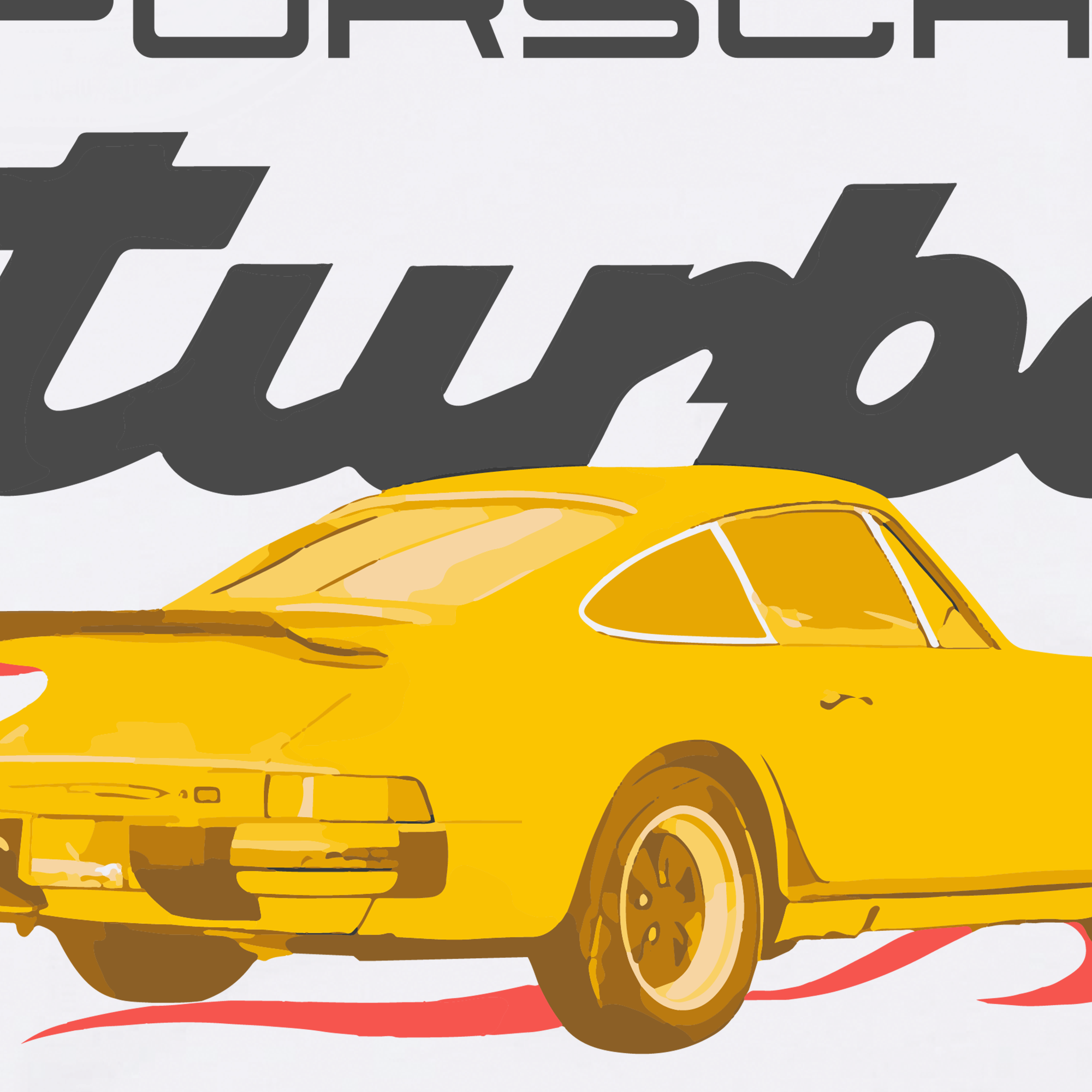 Áo Thun Oversize Porsche Turbo Golden Race