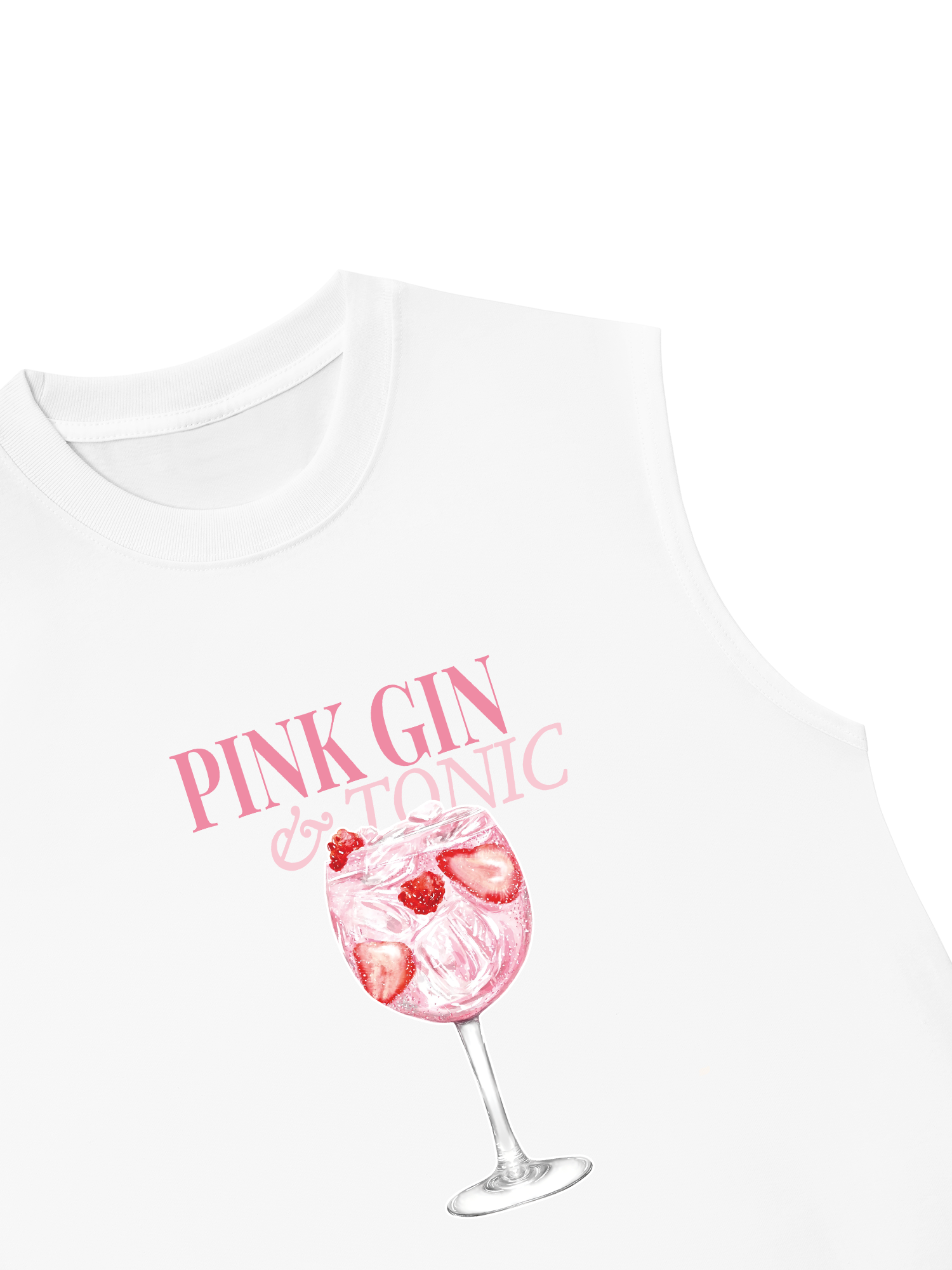 Áo Ba Lỗ Relaxed Fit Pink Gin & Tonic