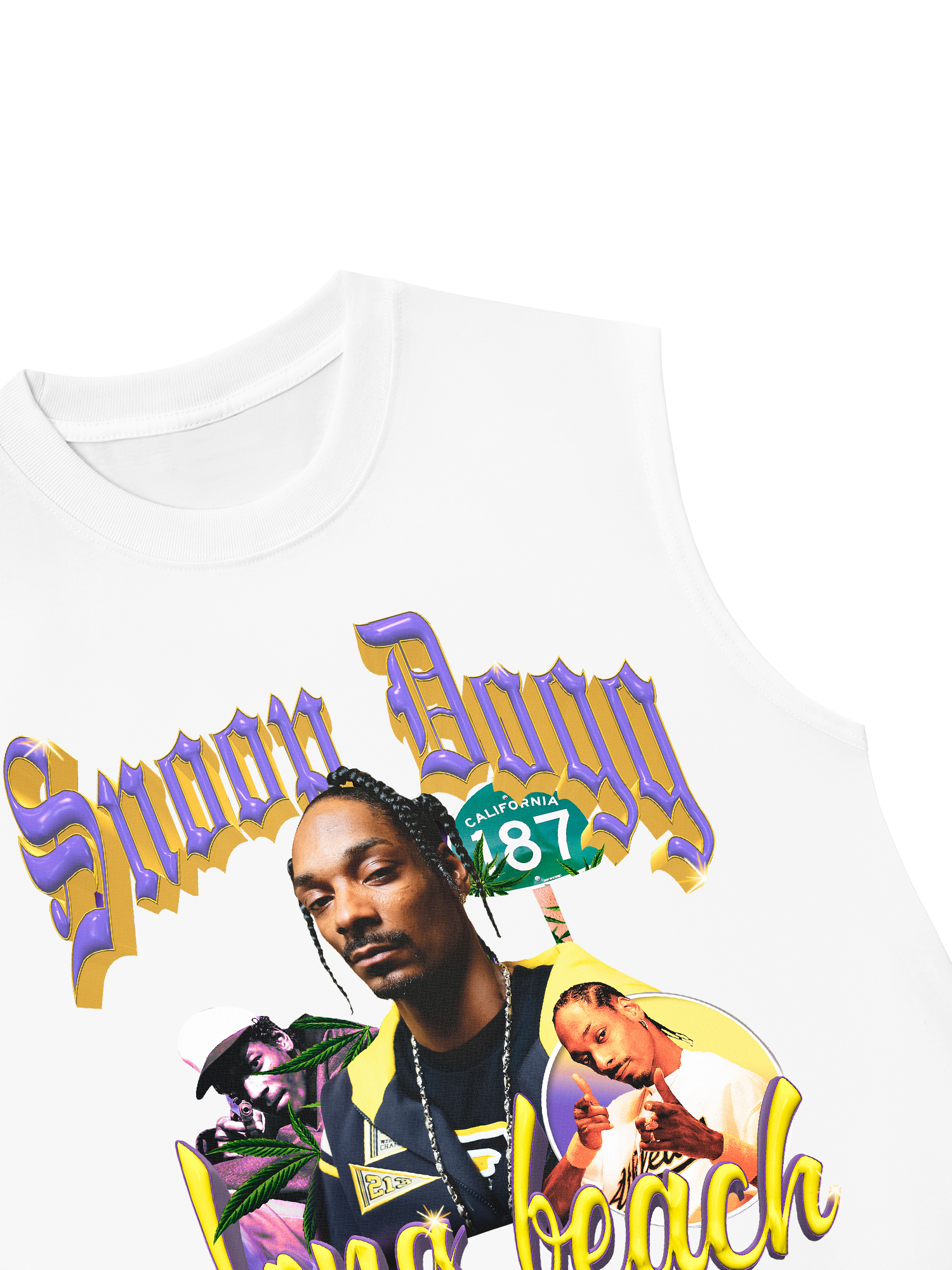 Áo Ba Lỗ Relaxed Fit Rapper Snoop Dogg 187 Cali