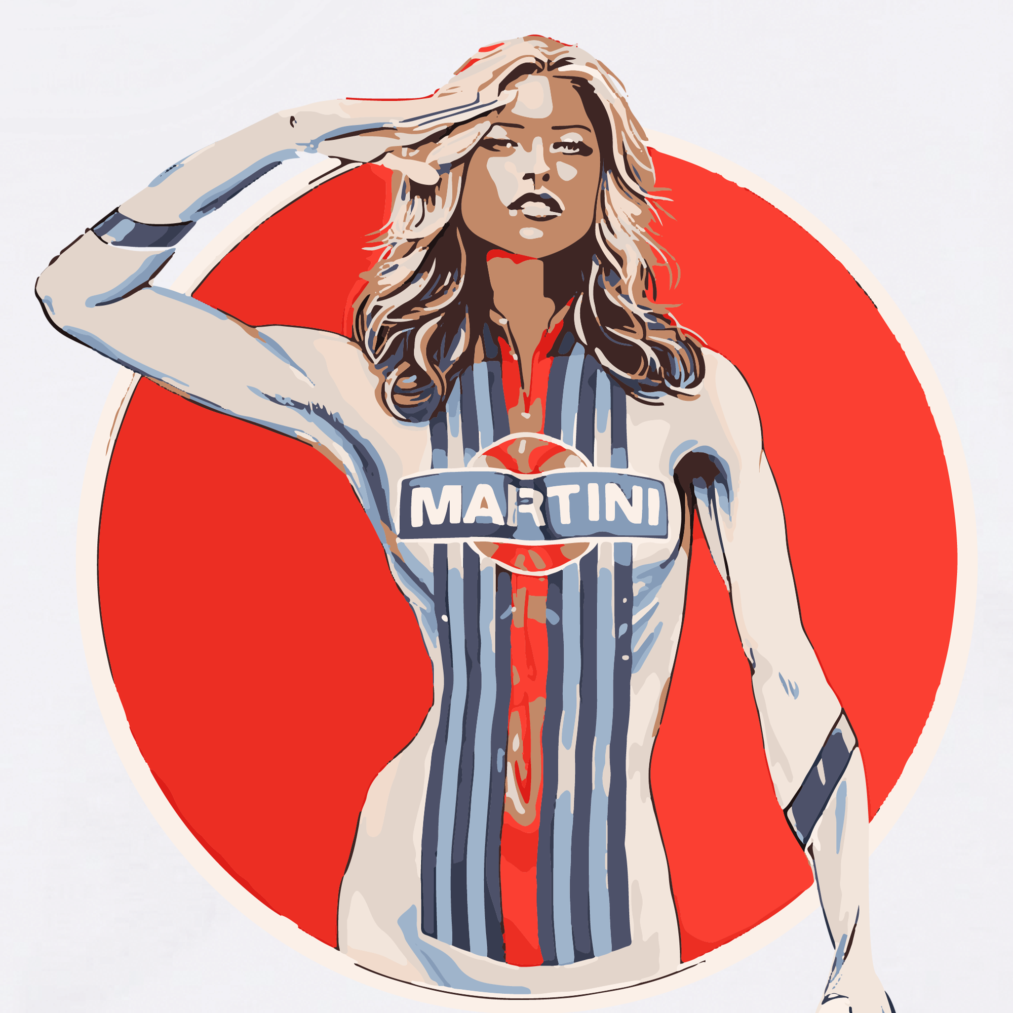 Áo Thun Oversize Porsche Girl Posing Martini