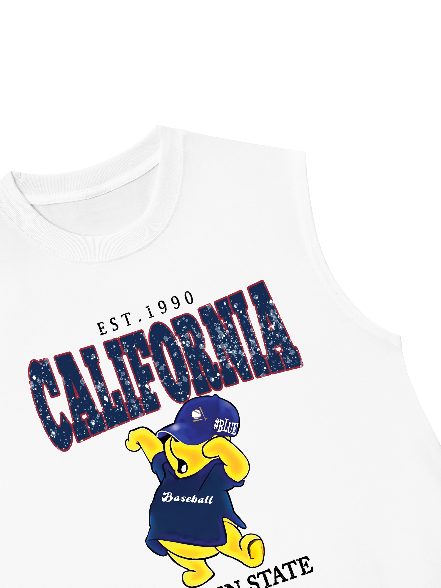 Áo Ba Lỗ Relaxed Fit Baseball Cute Pooh