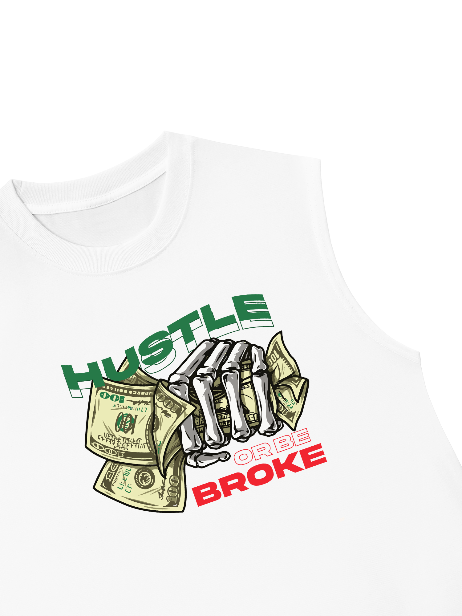 Áo Ba Lỗ Relaxed Fit Money Hustle Or Be Broke