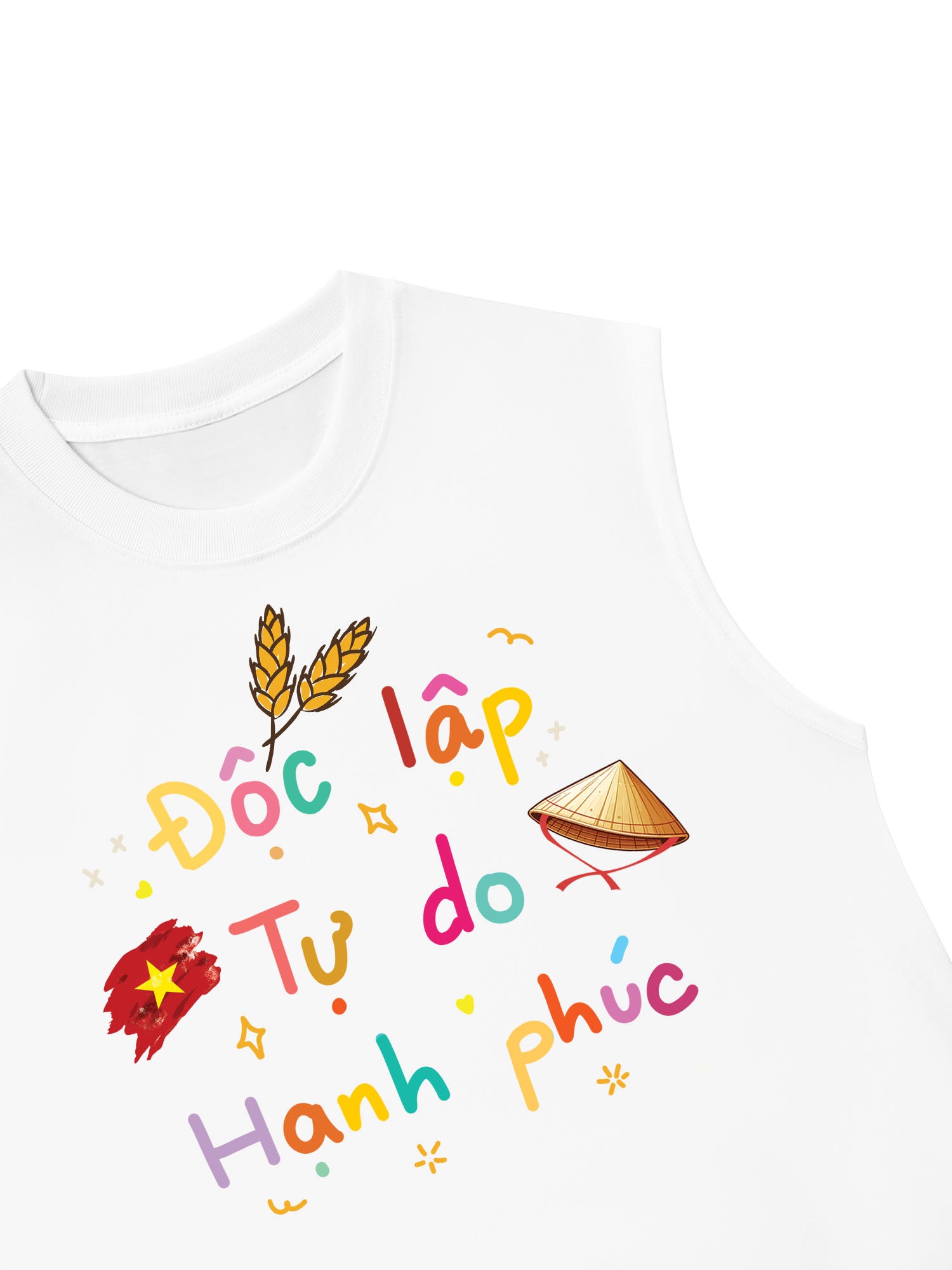 Áo Ba Lỗ Relaxed Fit Độc Lập - Tự Do - Hạnh Phúc