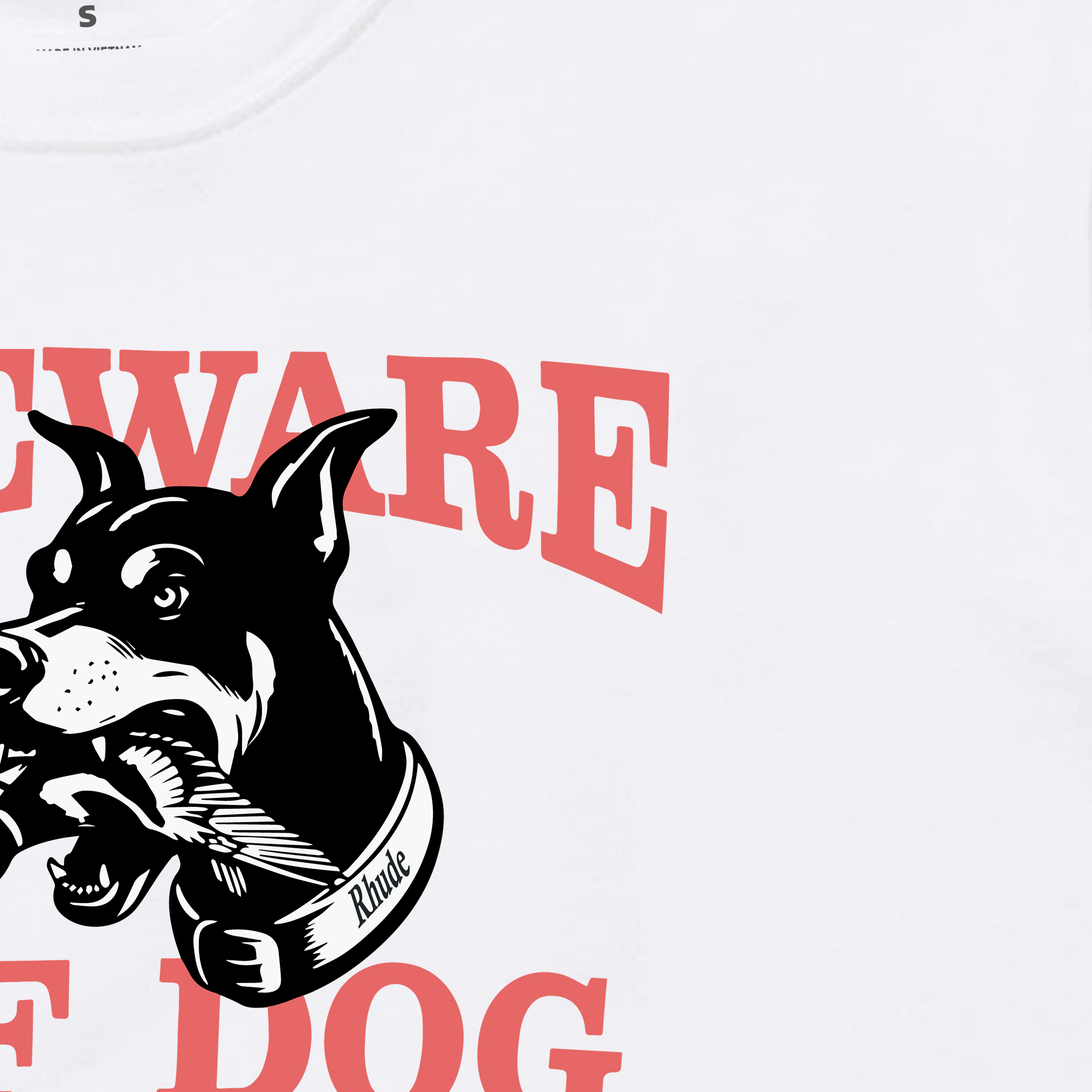 Áo Thun Oversize RHUDE Warning Logo Dog