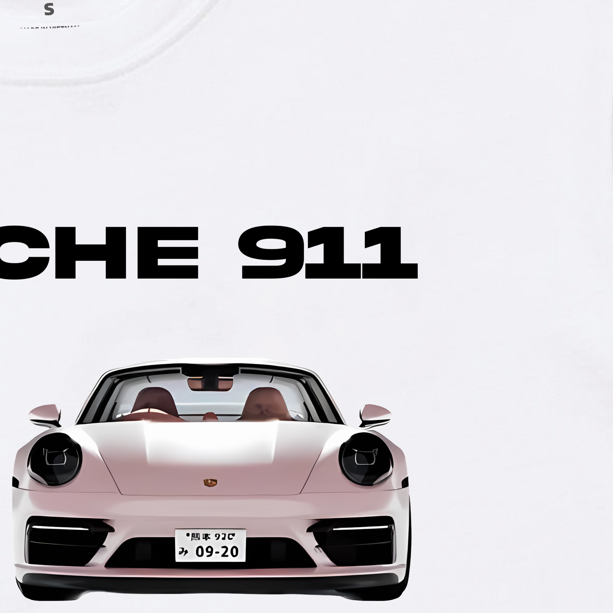 Áo Thun Oversize Porsche 911 Pear Pink