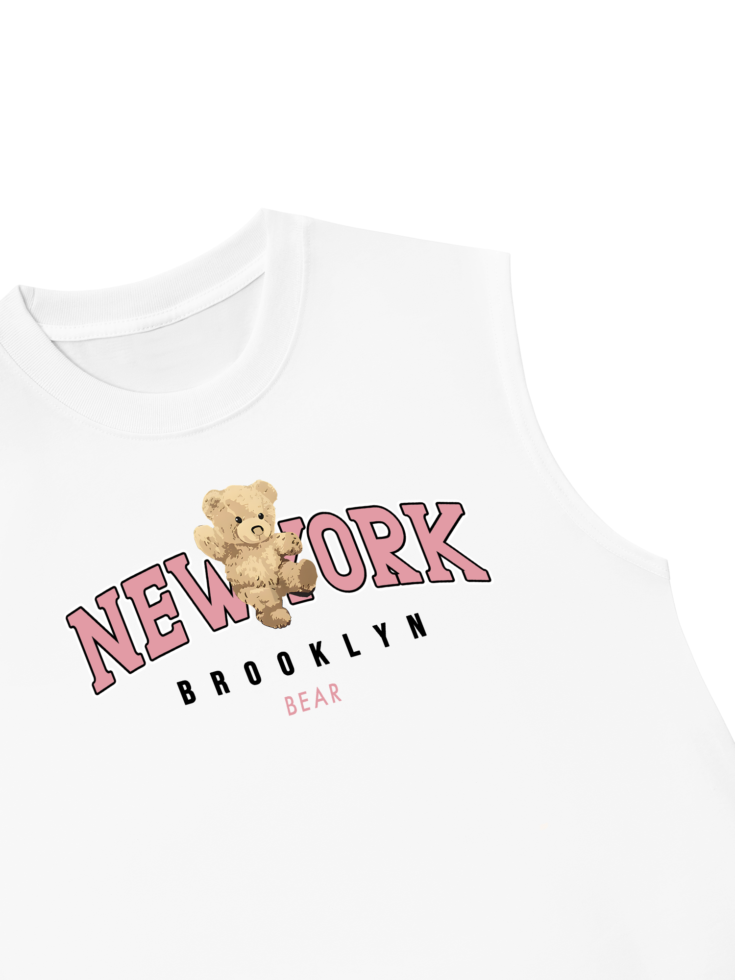 Áo Ba Lỗ Relaxed Fit City Pink New York Bear