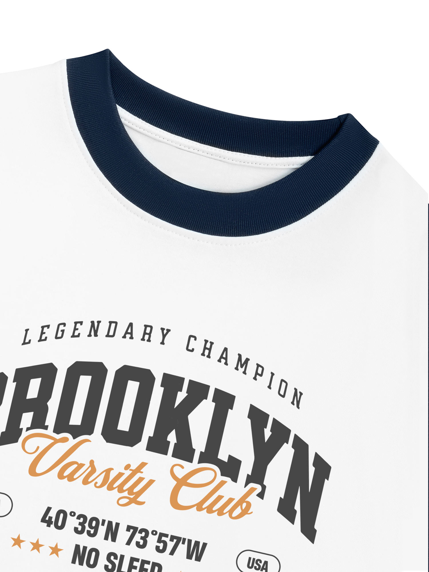 Áo Thun Ringer Relaxed Fit City Brooklyn Varsity Club