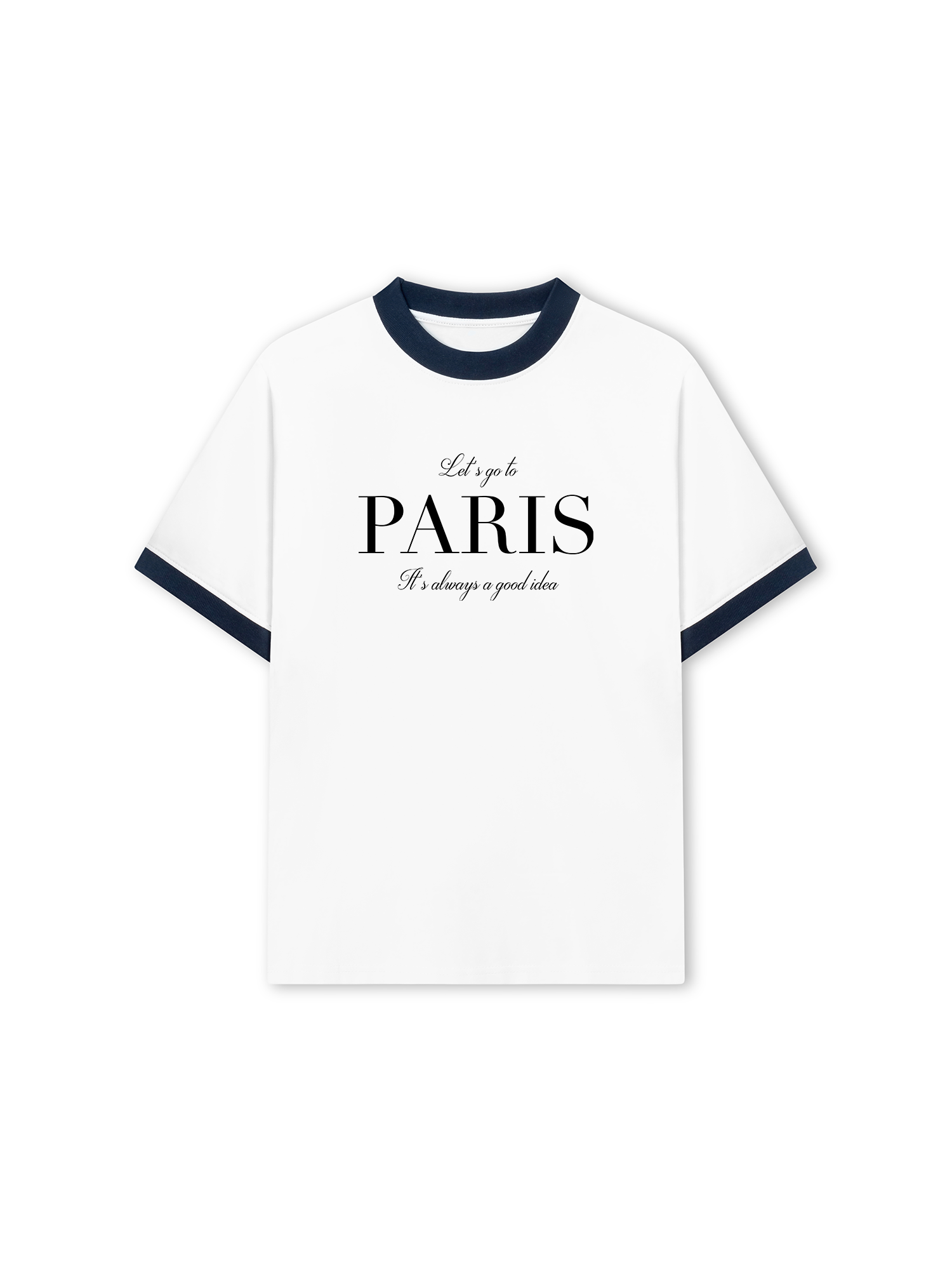 Áo Thun Ringer Relaxed Fit City Let's go to Paris