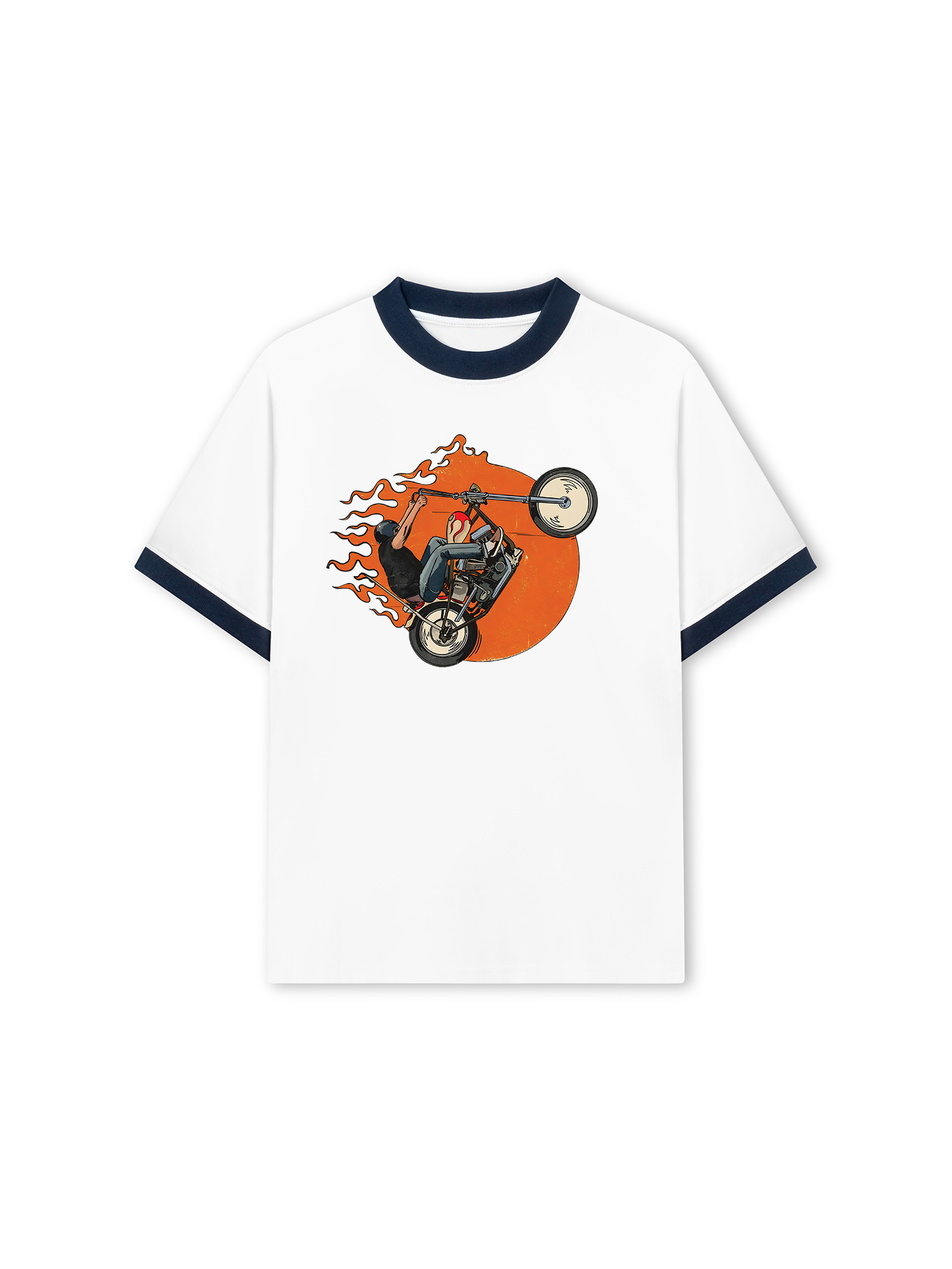 Áo Thun Ringer Relaxed Fit Born to ride