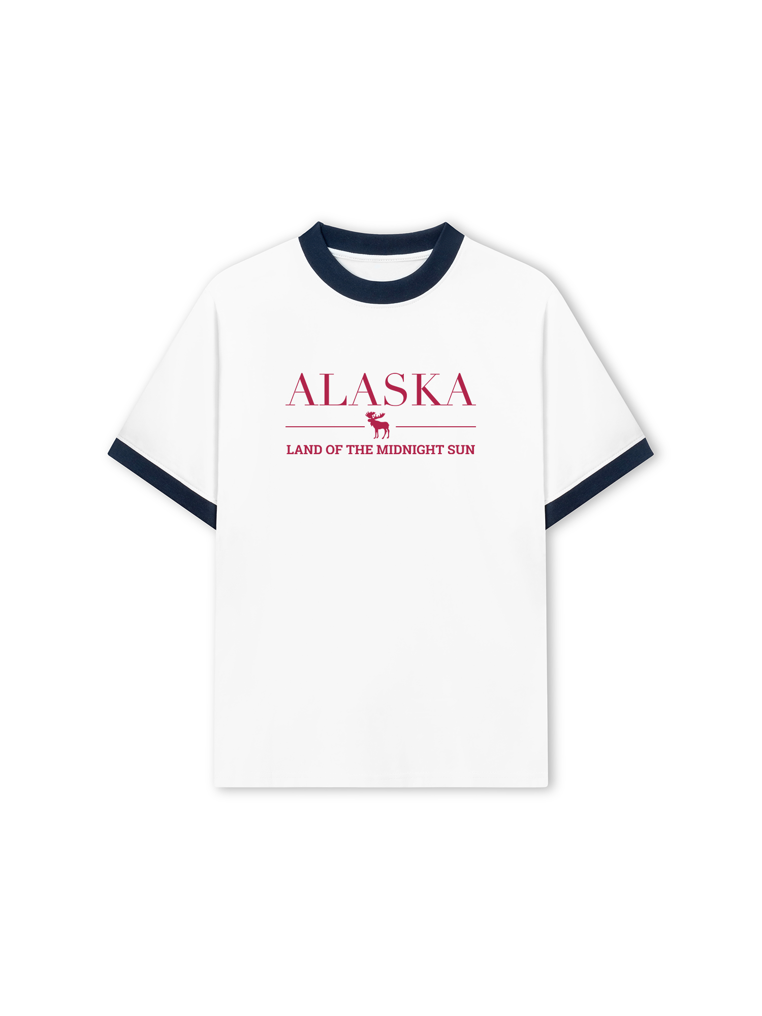 Áo Thun Ringer Relaxed Fit City Alaska Land Of The Midnight Sun