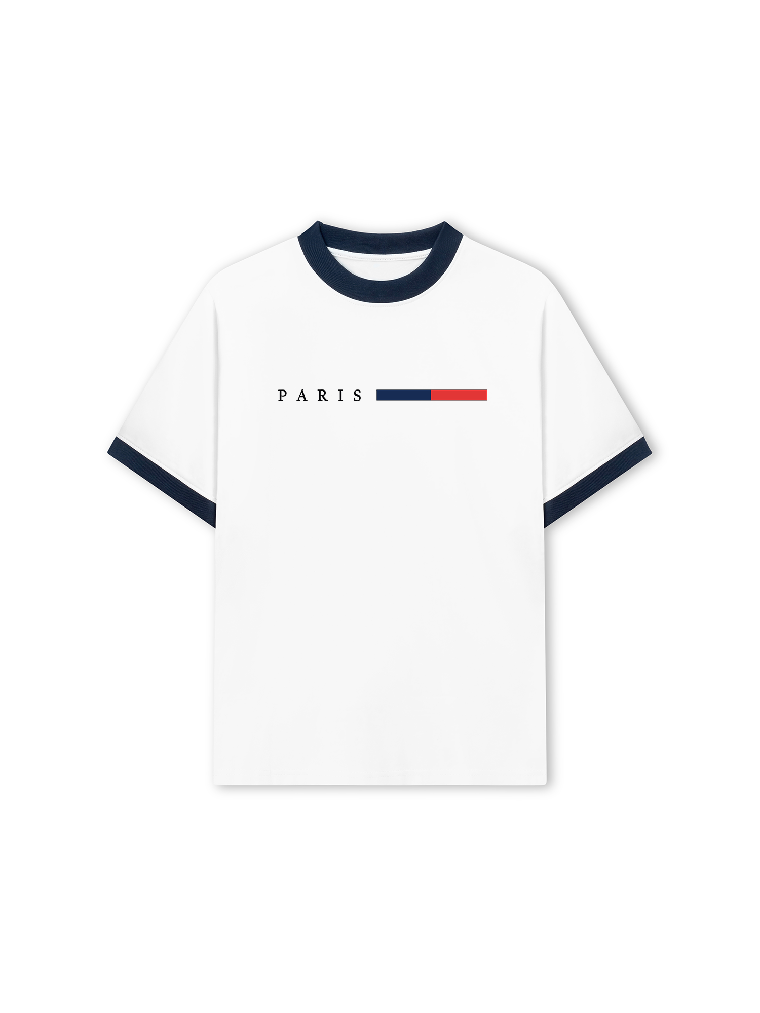 Áo Thun Ringer Relaxed Fit City Paris Basic Logo