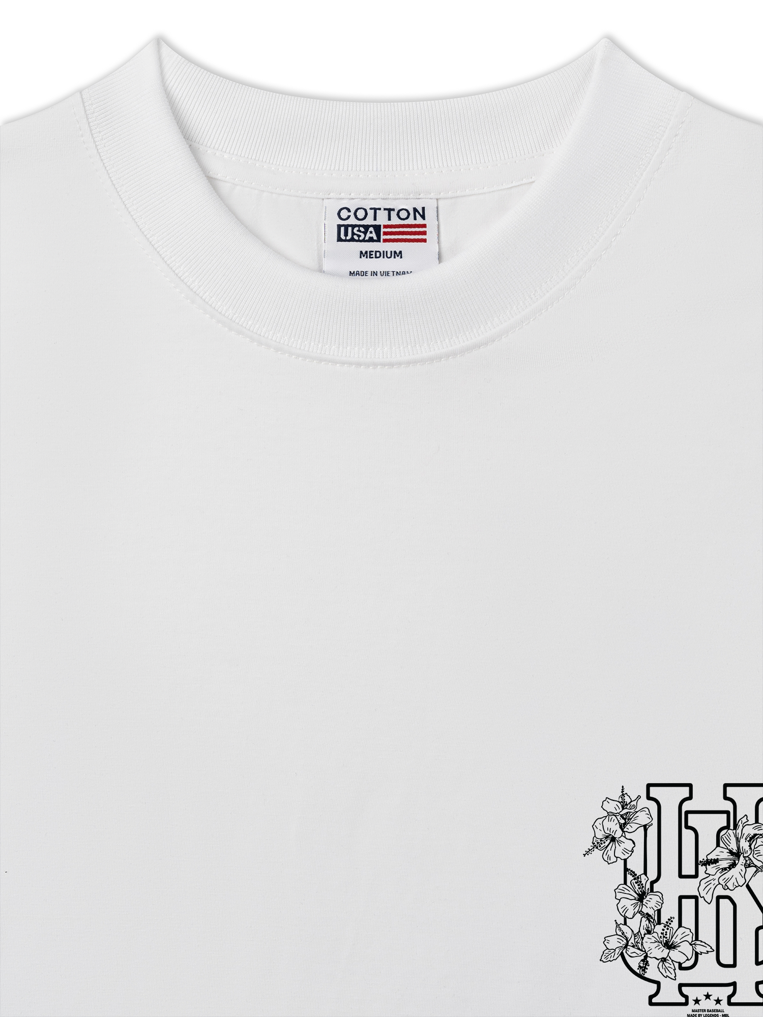 Áo Thun Relaxed Fit Master Baseball  Flower Black White